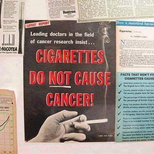 cigarrettes do not cause cancer myth