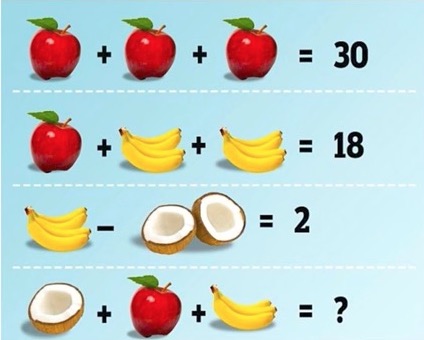 fruit puzzle brain teaser