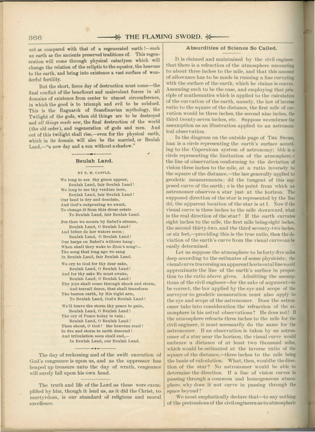 Scanned PDF p. 6 from The Flaming Sword, Apr. 1897.