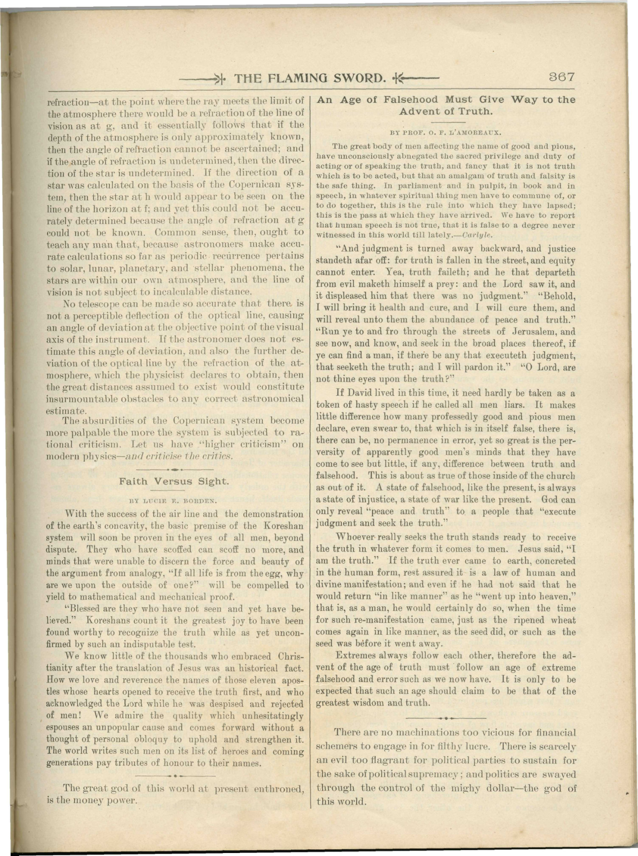 Scanned PDF p. 7 from The Flaming Sword, Apr. 1897.