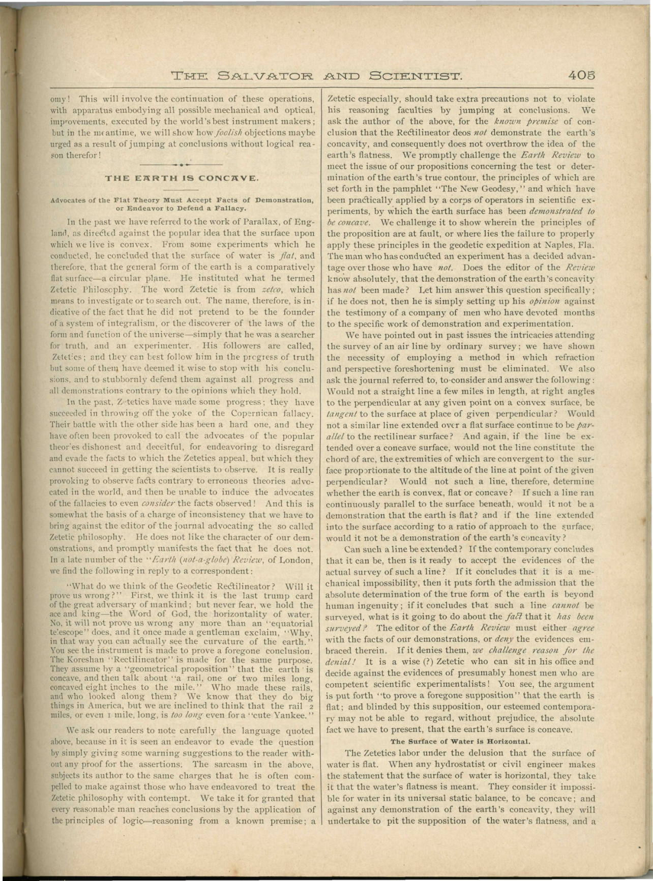 Scanned PDF p. 21 from The Flaming Sword, May 1897.