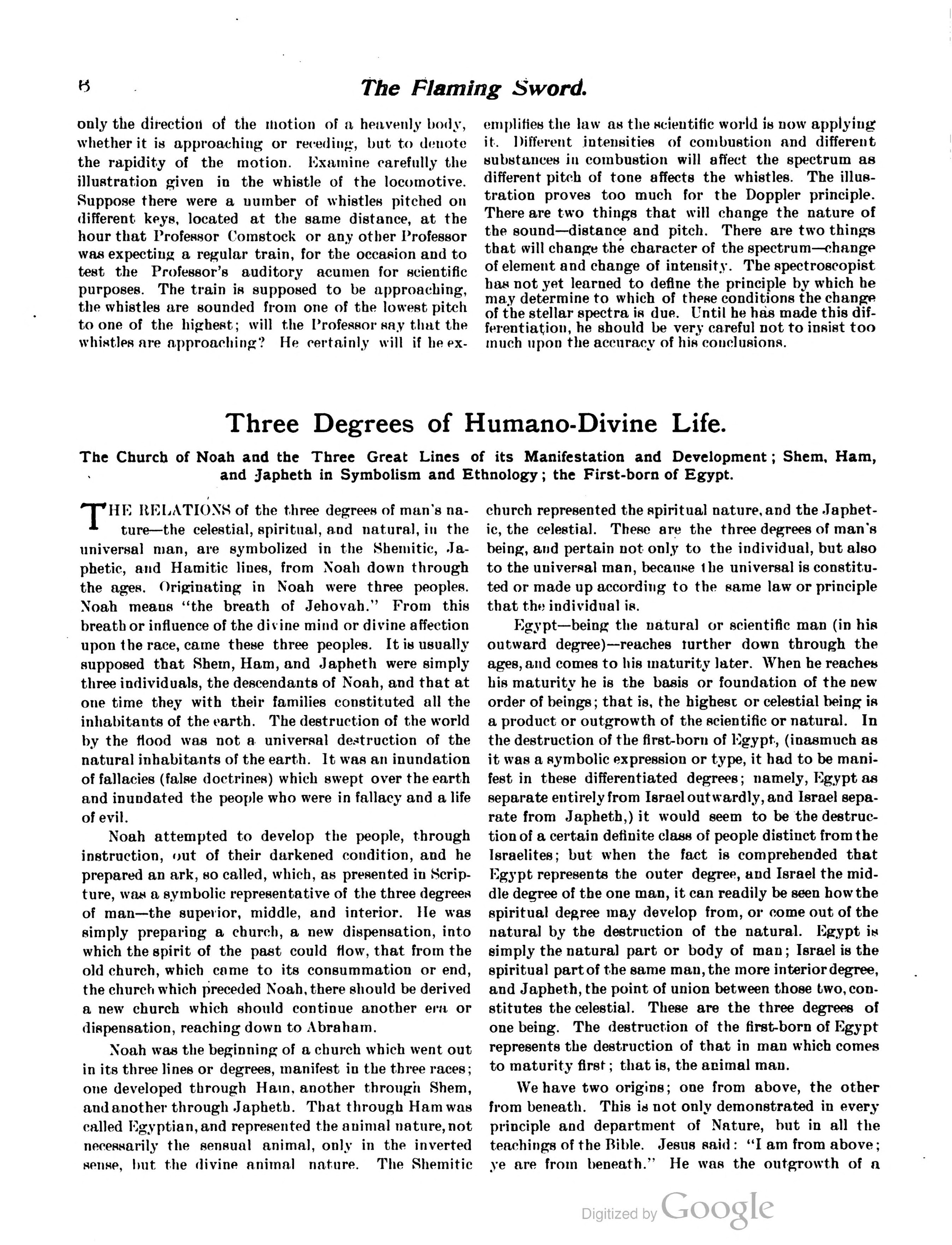 Scanned PDF p. 6 from The Flaming Sword, 4 Oct 1901.