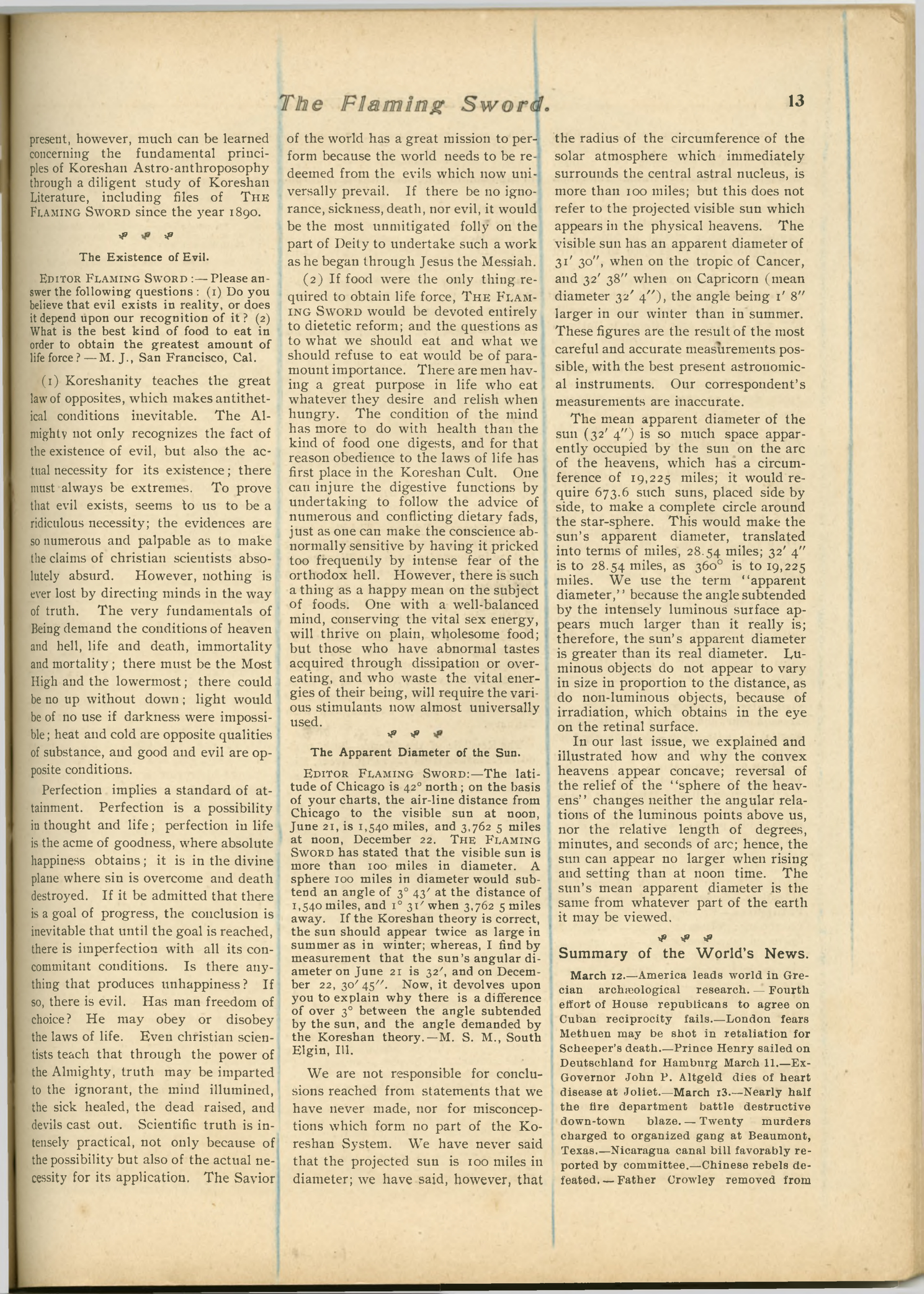 Scanned PDF p. 13 from The Flaming Sword, Mar 21, 1902.
