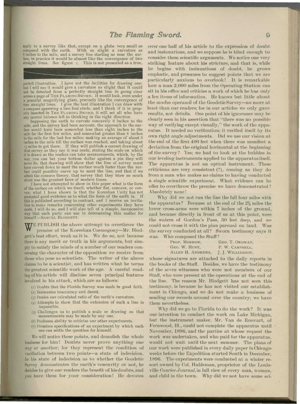 Scanned PDF p. 9 from The Flaming Sword, Jun 1898.