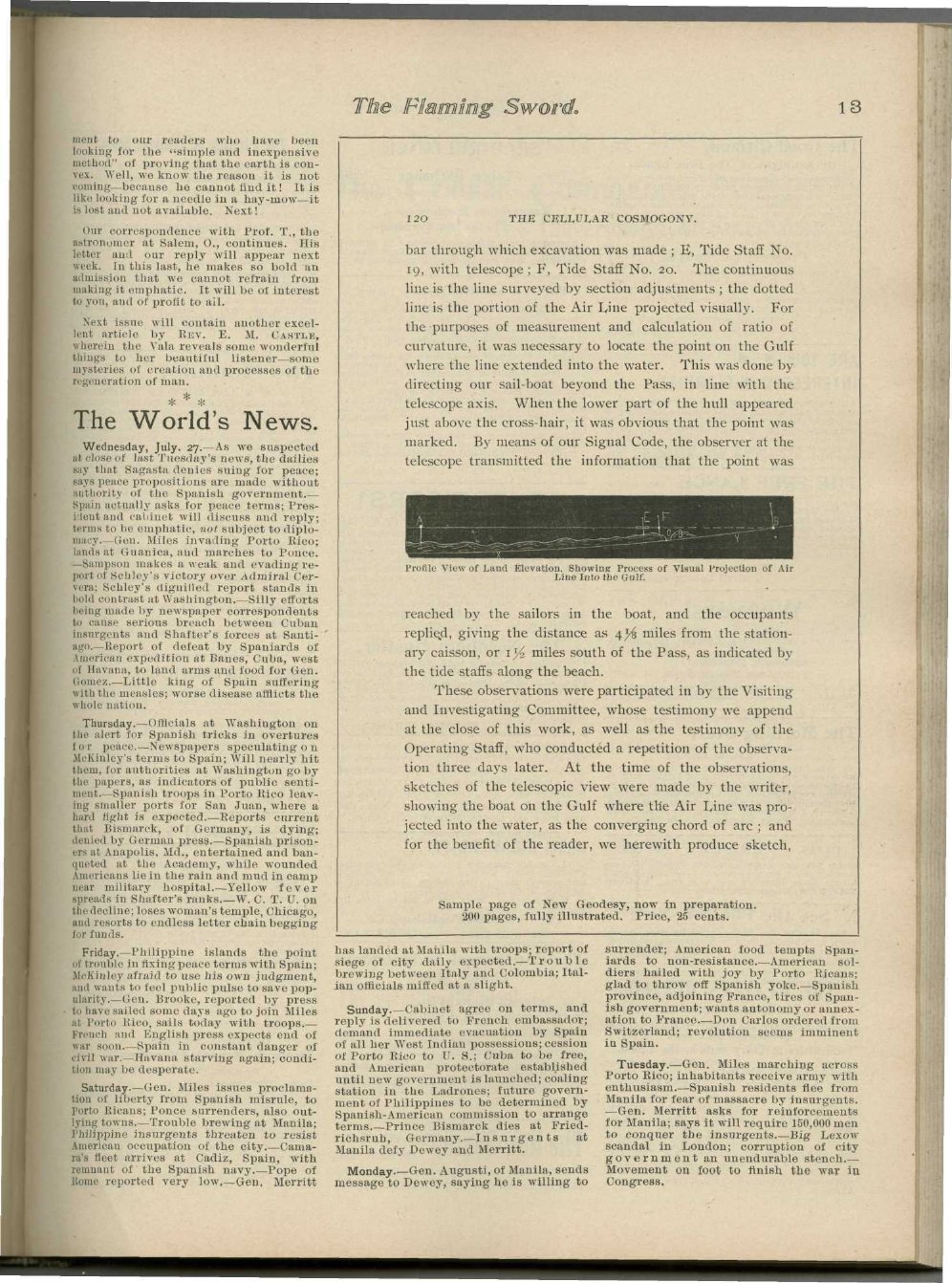 Scanned PDF p. 13 from The Flaming Sword, Aug 1898.