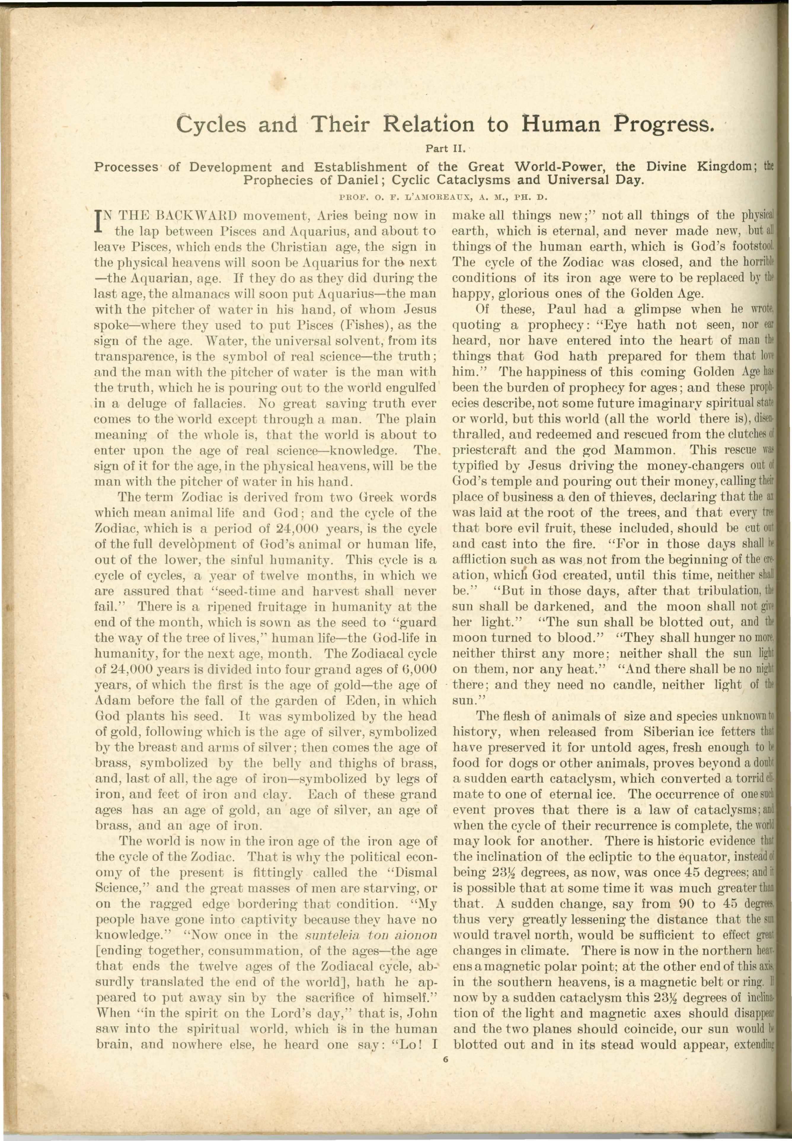 Scanned PDF p. 6 from The Flaming Sword, August 1900.