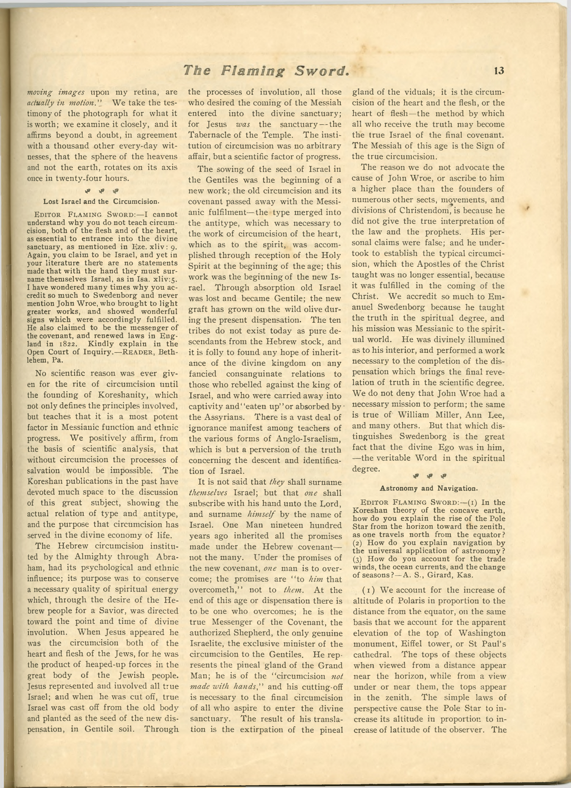Scanned PDF p. 13 from The Flaming Sword, Apr 25, 1902.