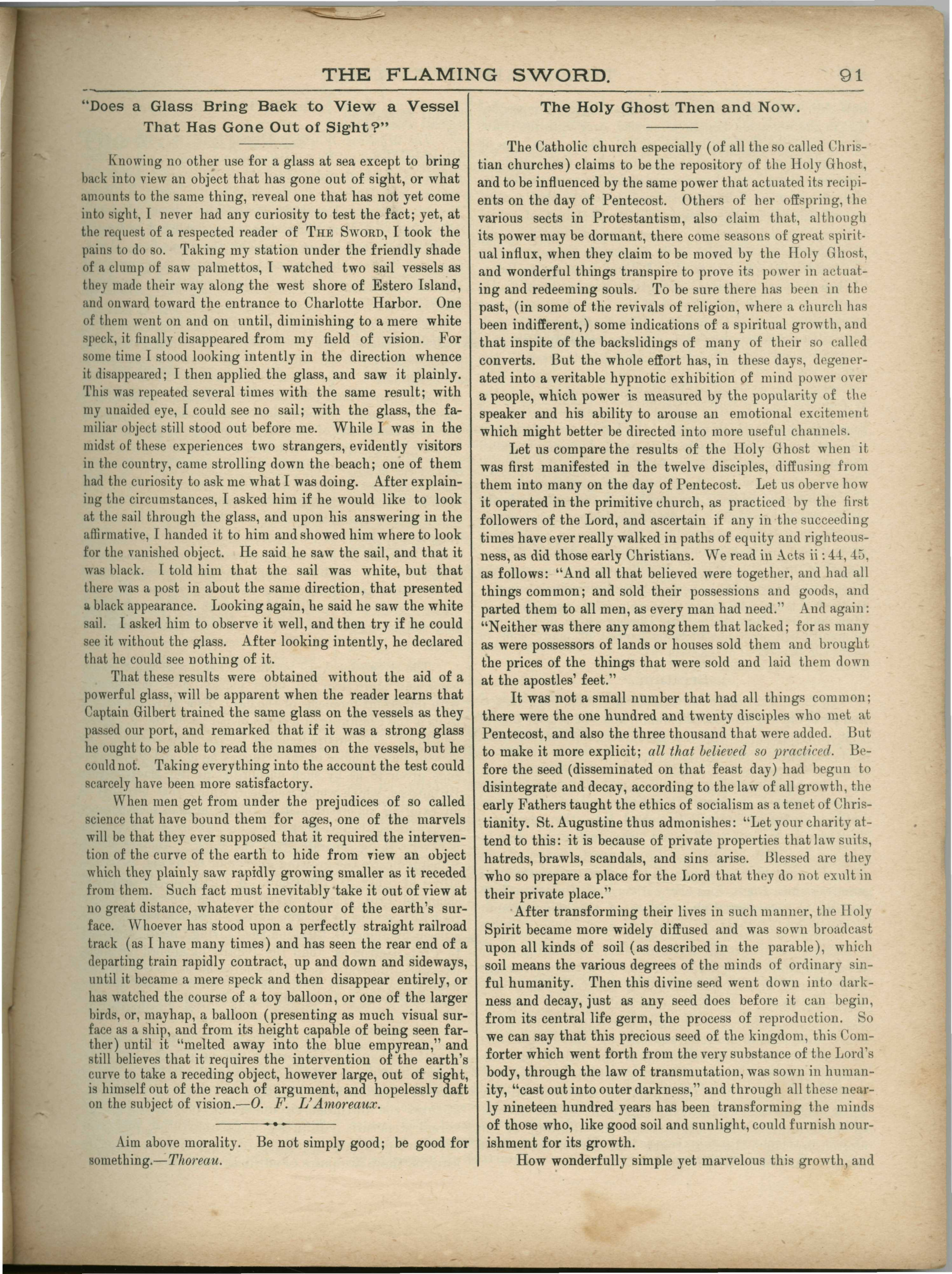 Scanned PDF p. 19 from The Flaming Sword, Apr 1896.