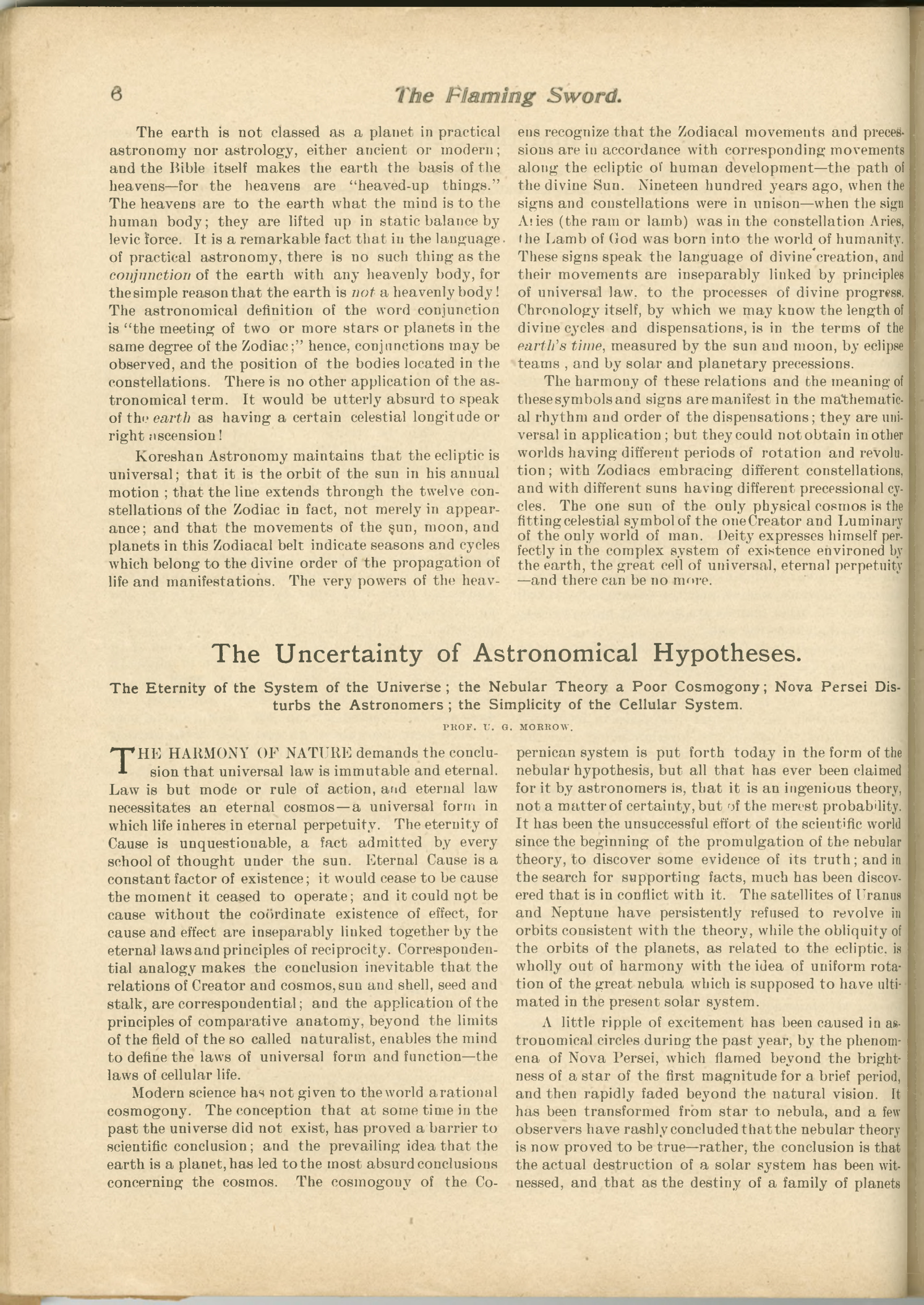 Scanned PDF p. 6 from The Flaming Sword, 27 Dec. 1901.