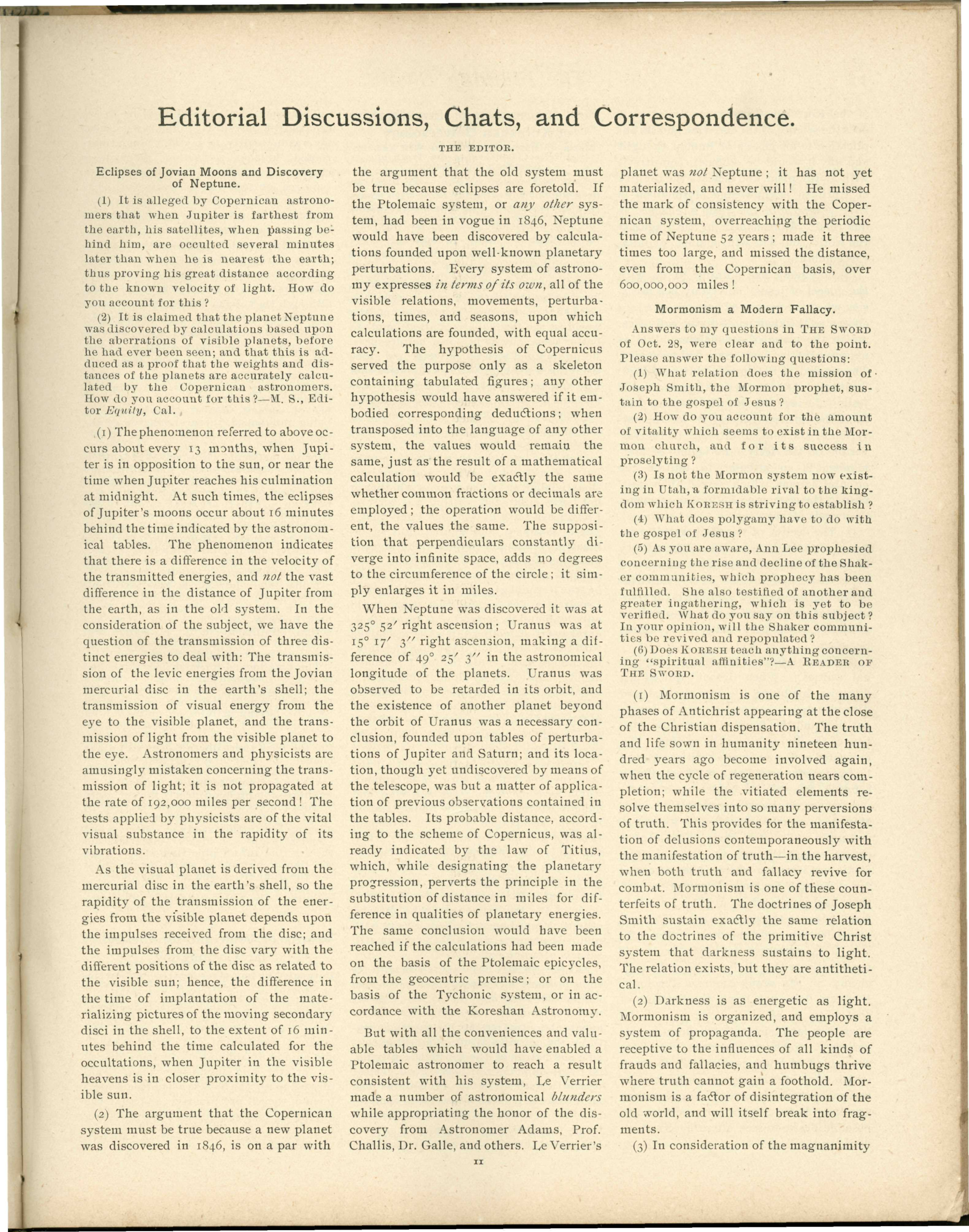 Scanned PDF p. 11 from The Flaming Sword, Dec 9, 1898.