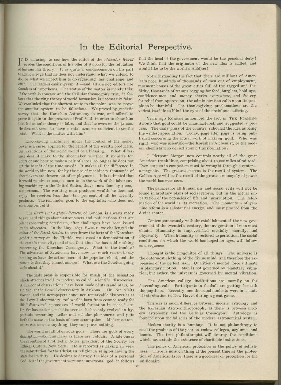 Scanned PDF p. 11 from The Flaming Sword, Dec 1897.