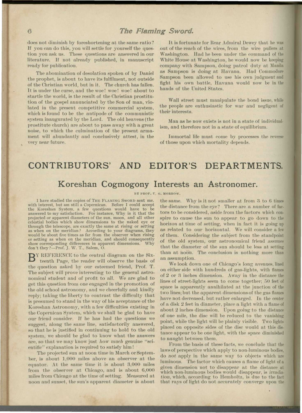 Scanned PDF p. 6 from The Flaming Sword, May 6, 1898.