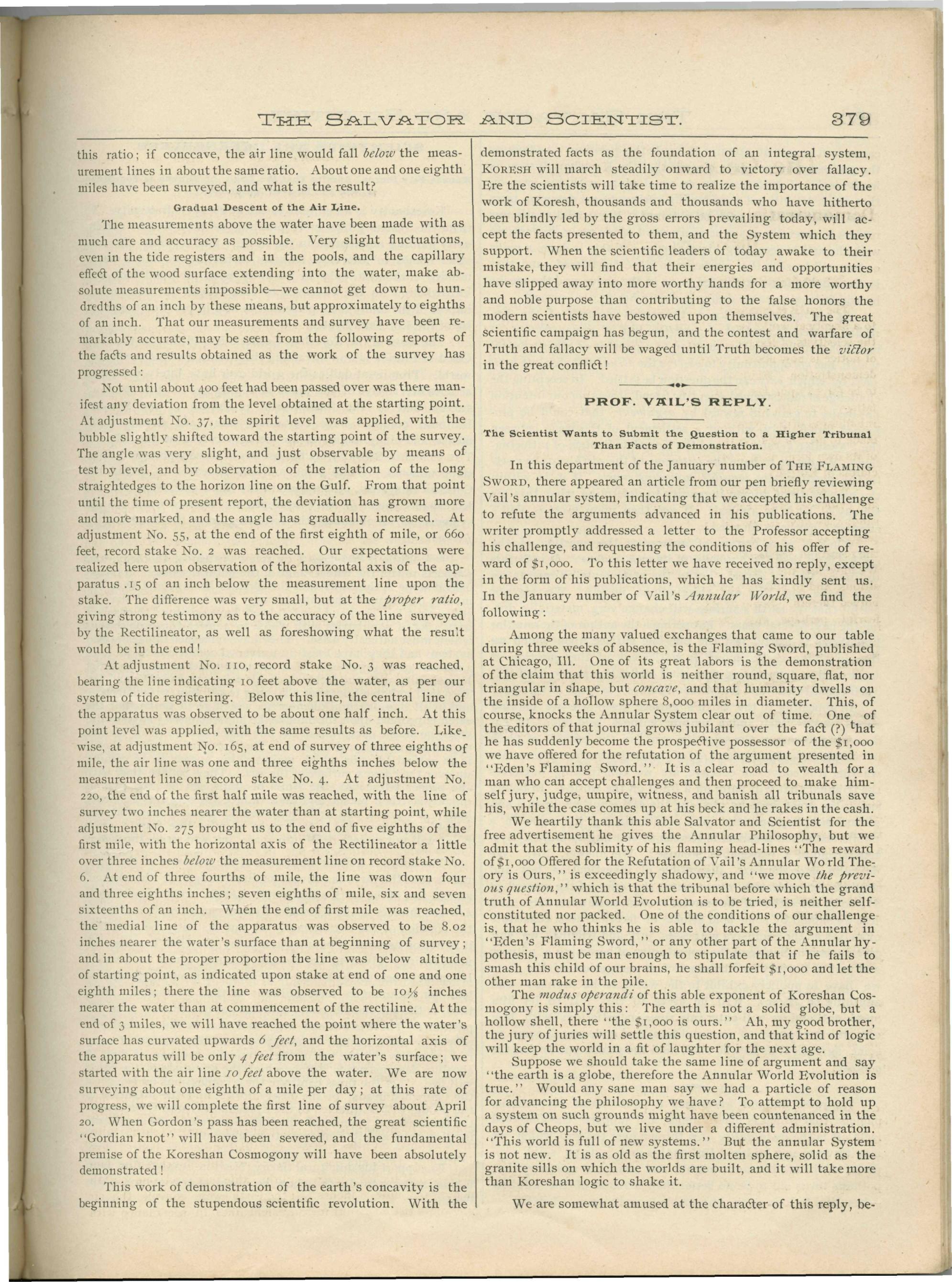Scanned PDF p. 19 from The Flaming Sword, Apr 1897.