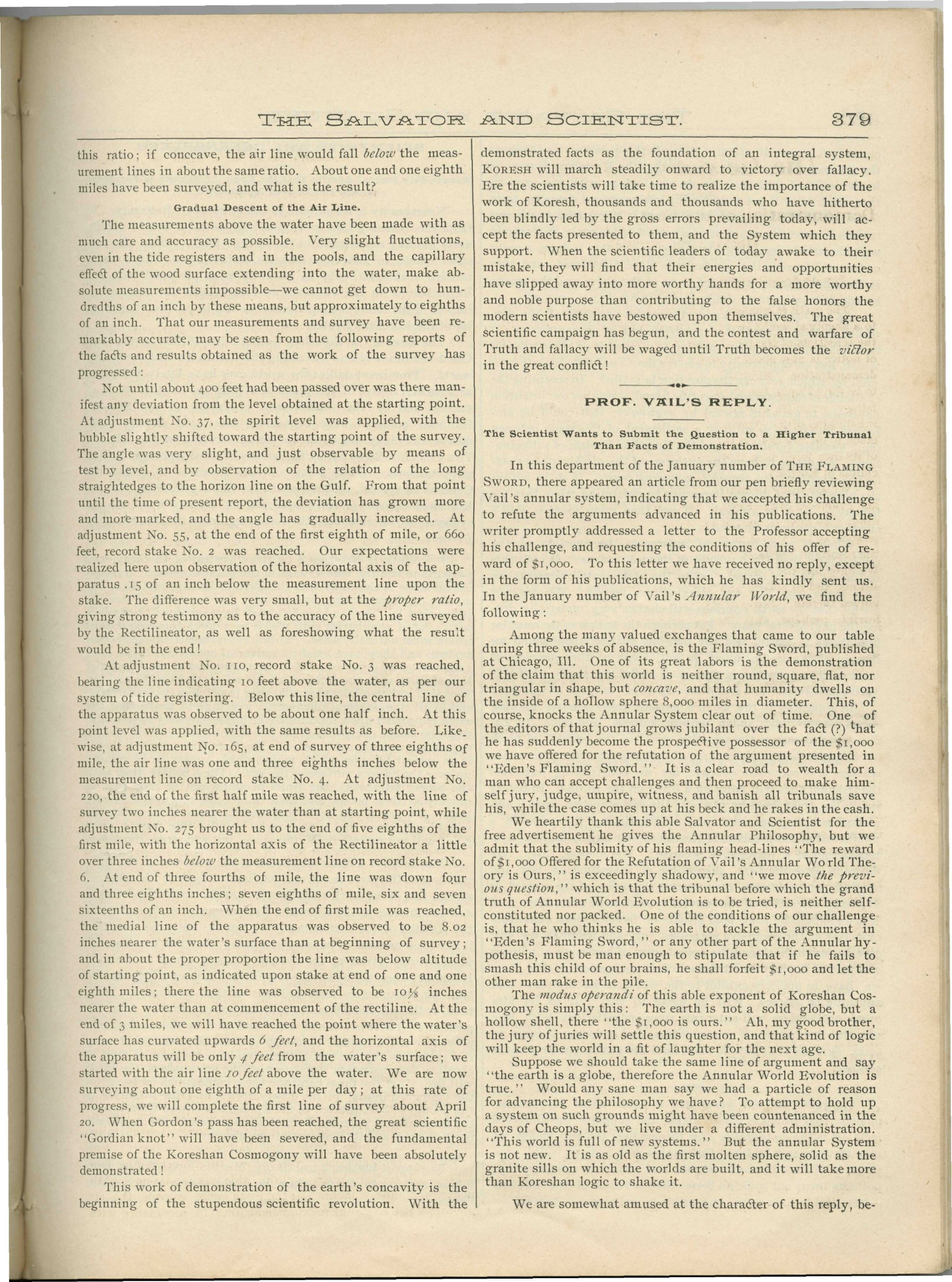 Scanned PDF p. 19 from The Flaming Sword, Apr 1897.