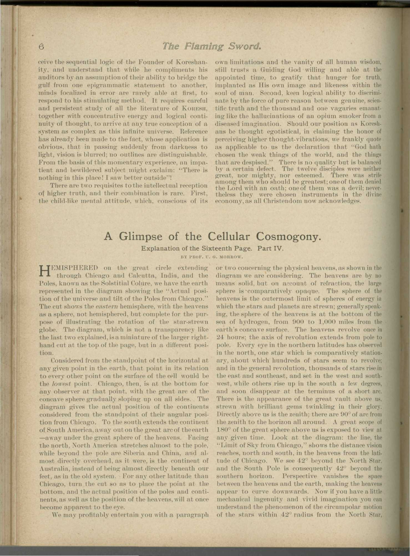 Scanned PDF p. 6 from The Flaming Sword, May 1898.
