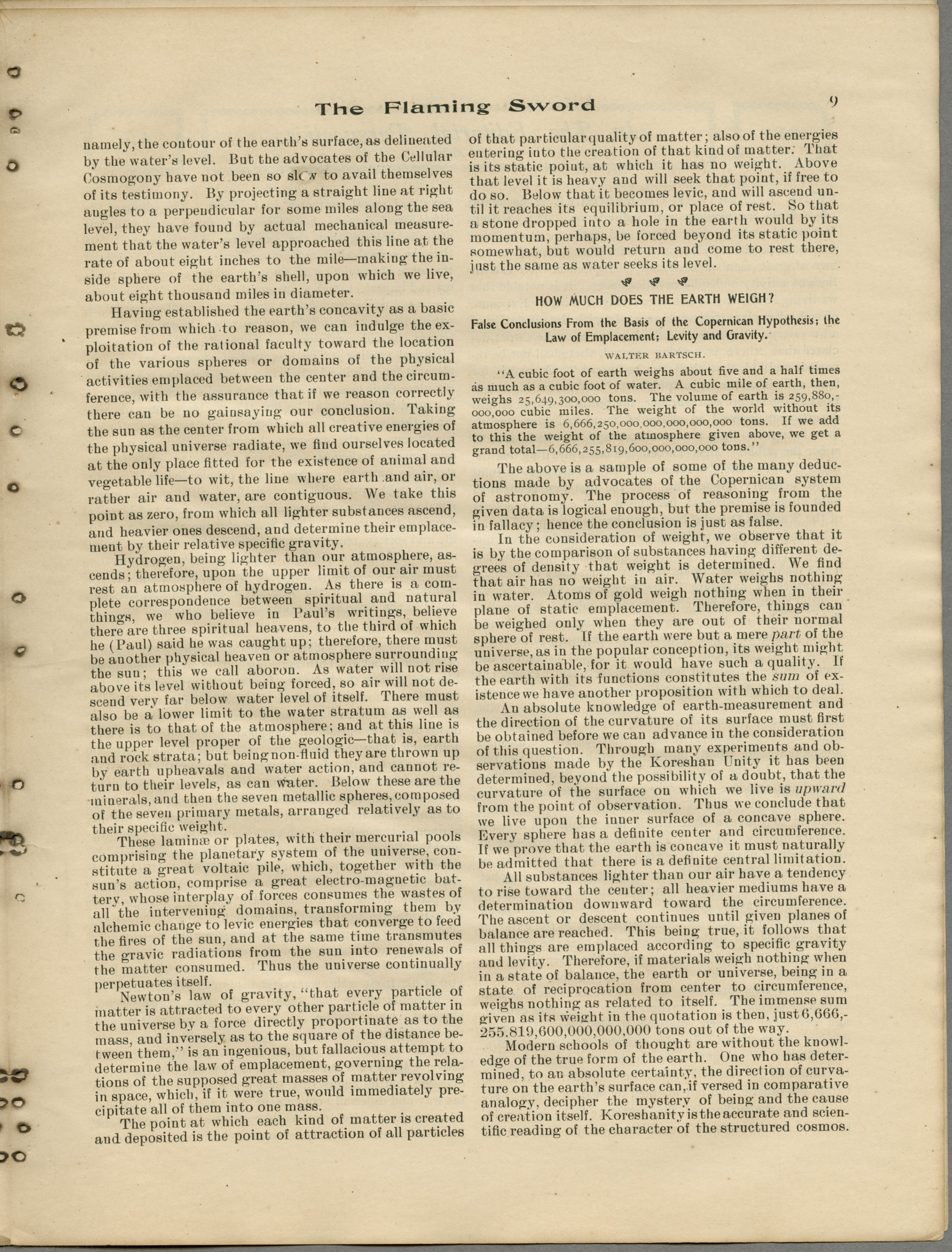 Scanned PDF p. 9 from The Flaming Sword, Aug 1905.