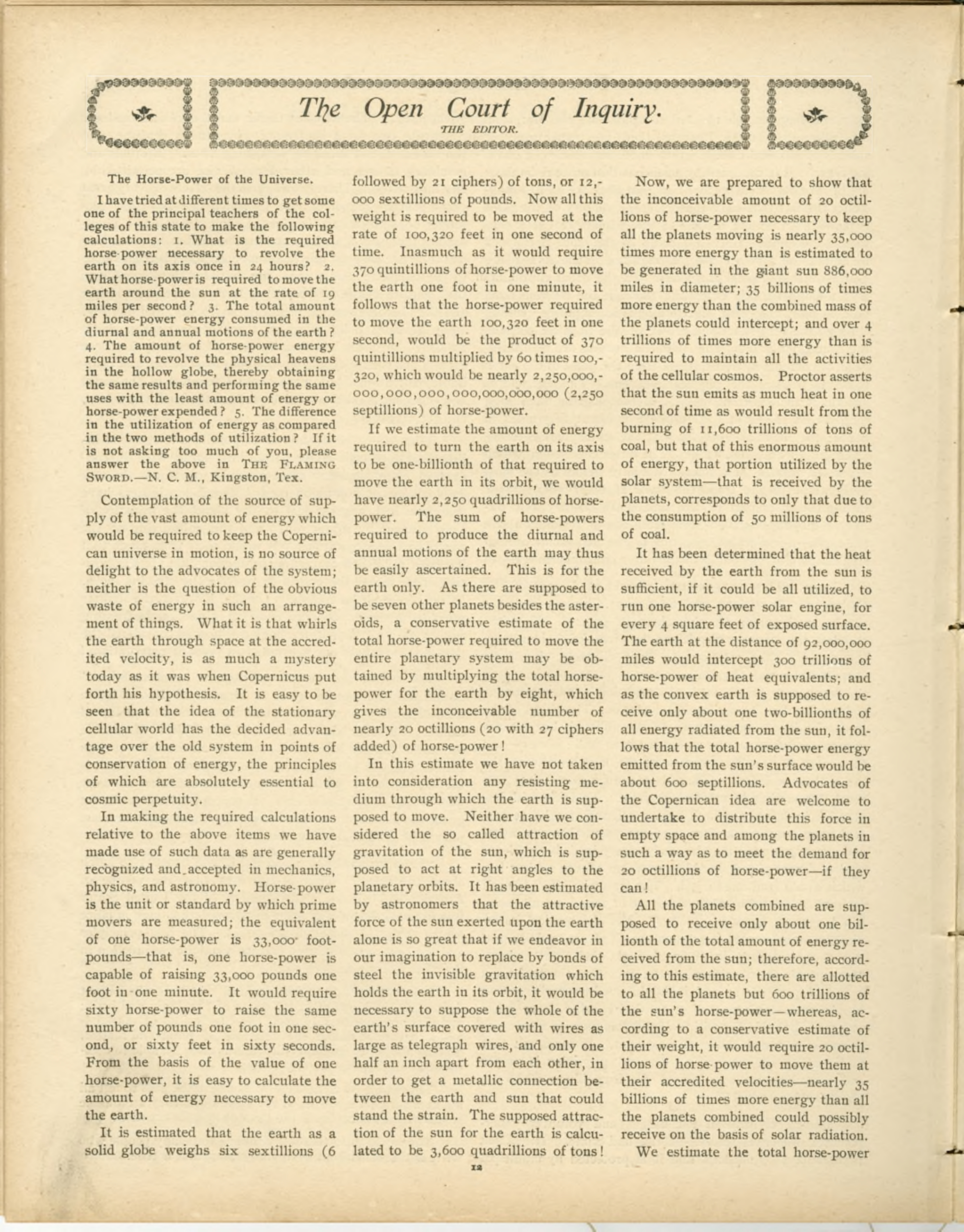Scanned PDF p. 10 from The Flaming Sword, 5 Jun 1903.
