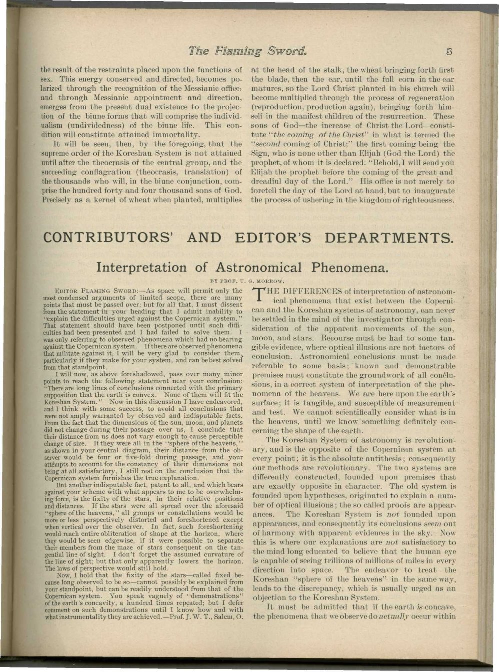 Scanned PDF p. 5 from The Flaming Sword, Jun 1898.