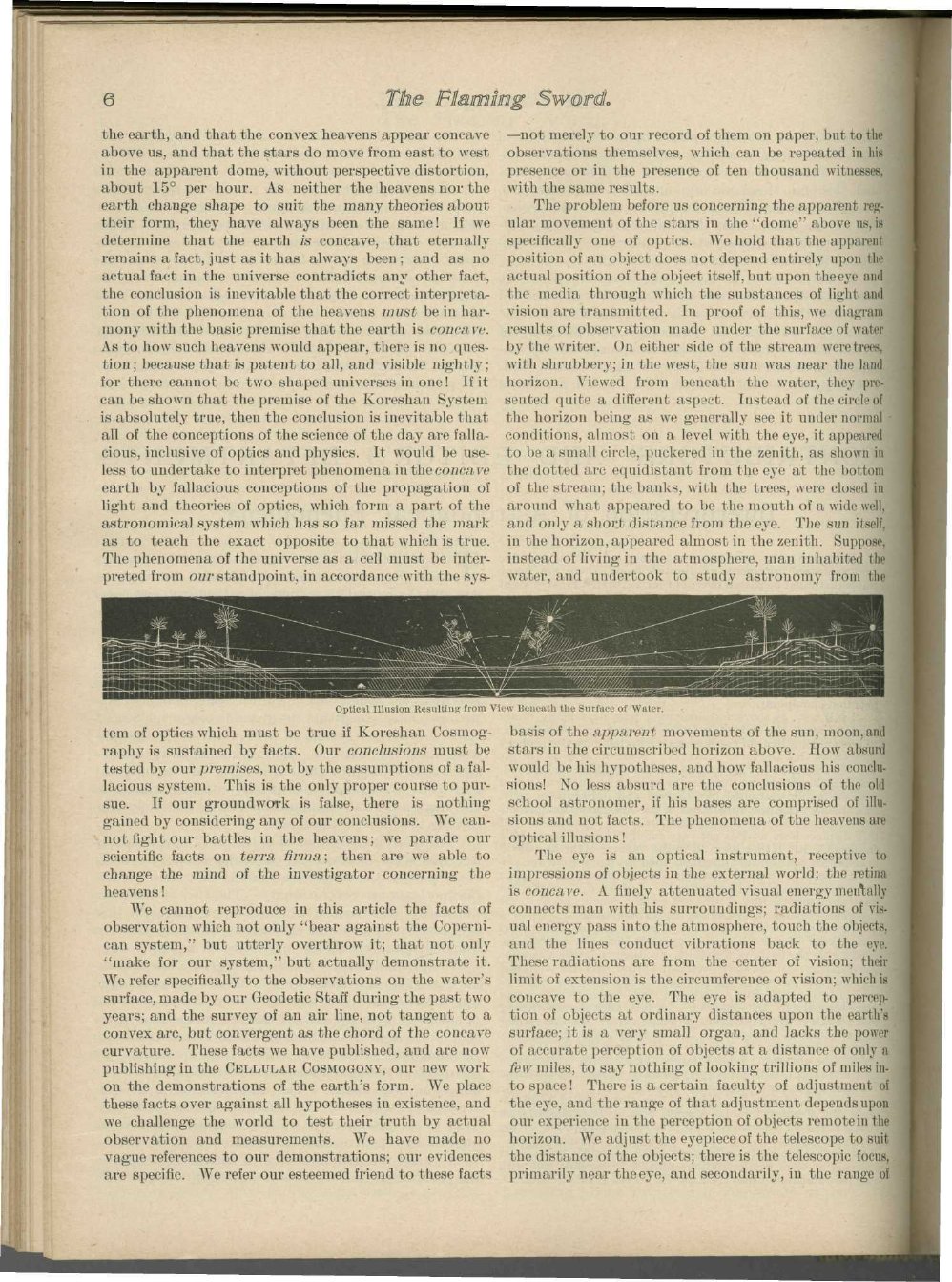 Scanned PDF p. 6 from The Flaming Sword, Jun 1898.