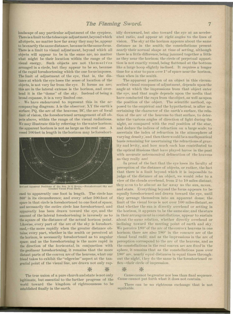 Scanned PDF p. 7 from The Flaming Sword, Jun 1898.