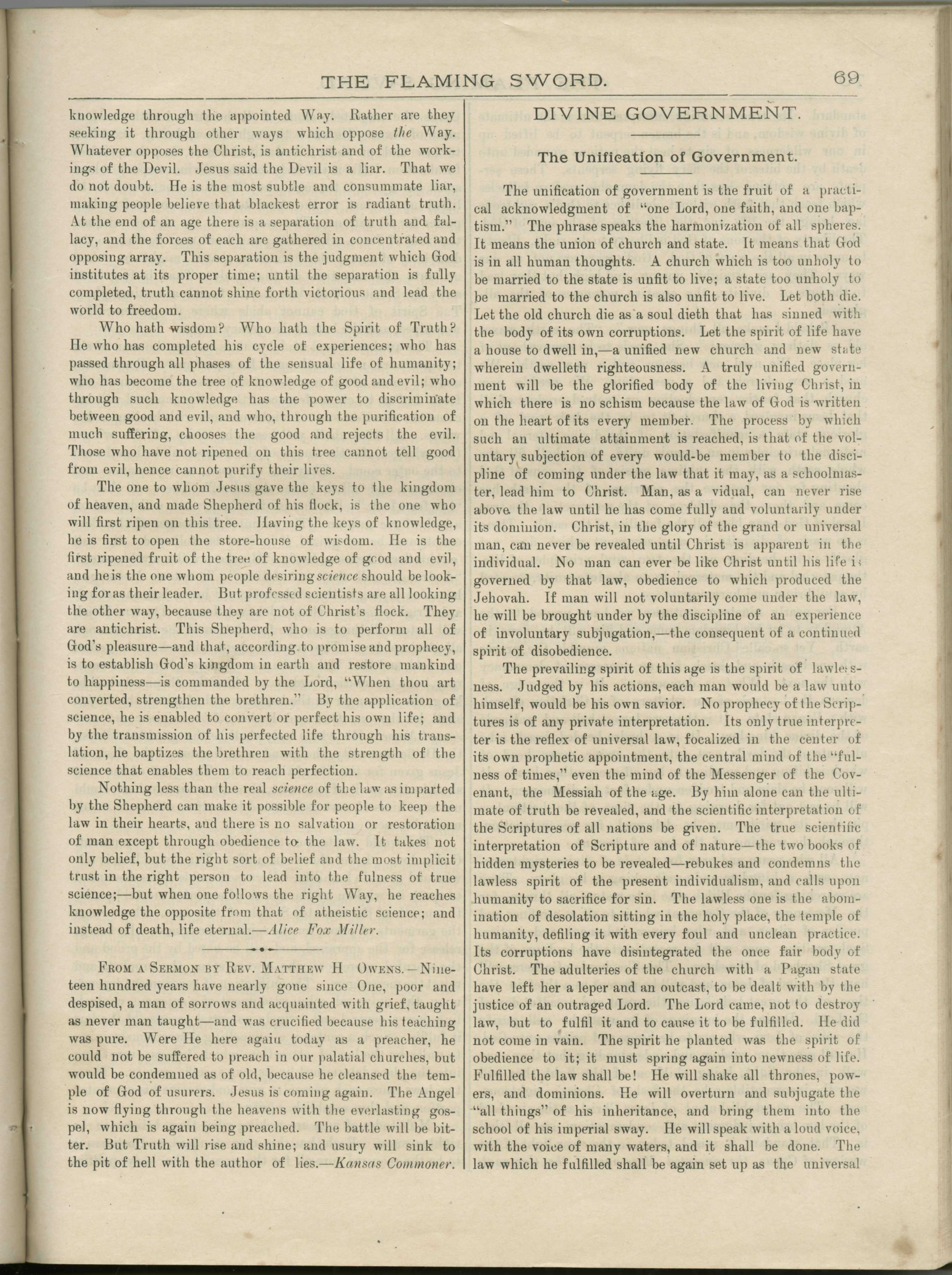 Scanned PDF p. 5 from The Flaming Sword, Mar 24, 1894.