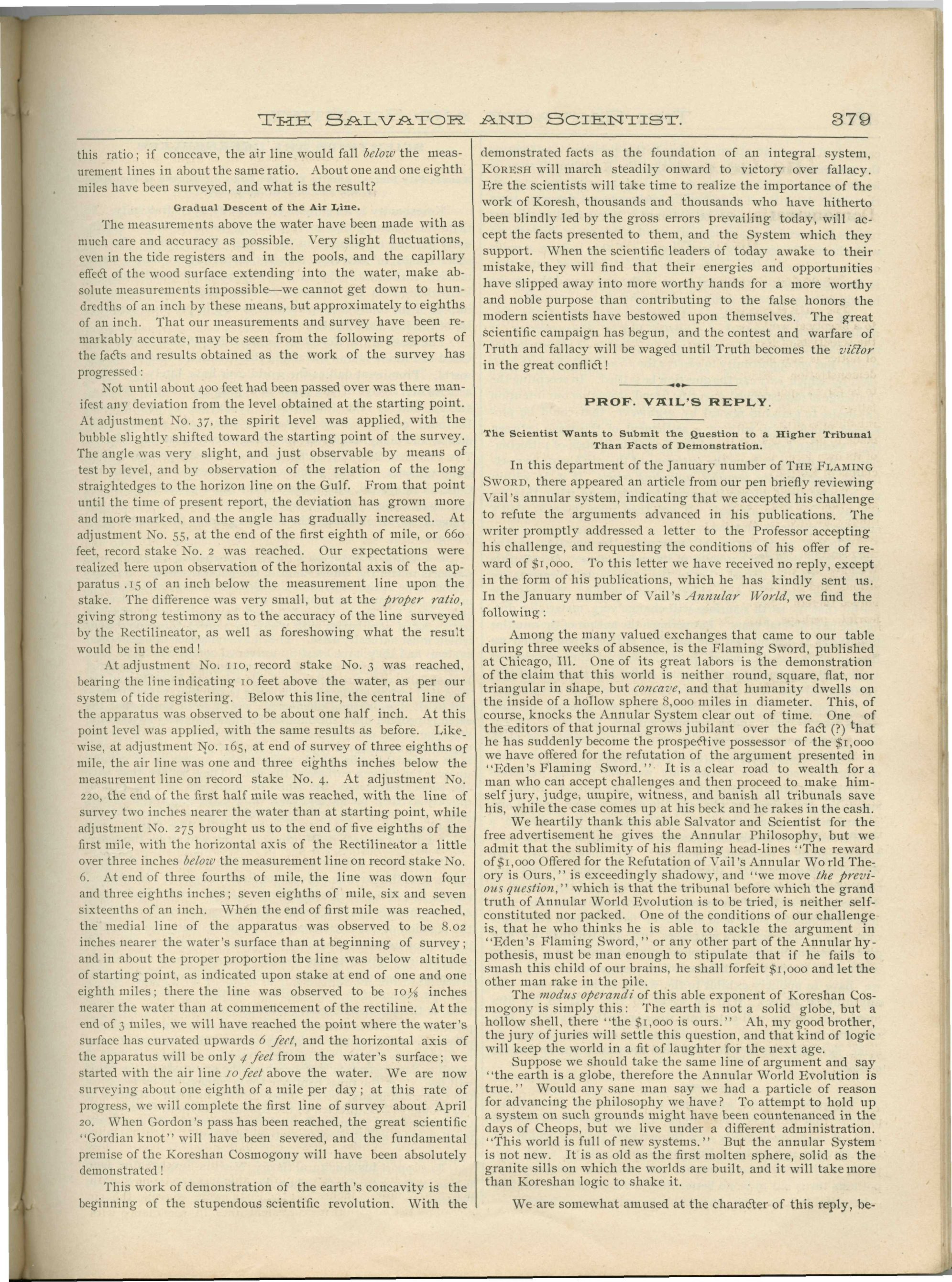 Scanned PDF p. 19 from The Flaming Sword, Apr. 1897.