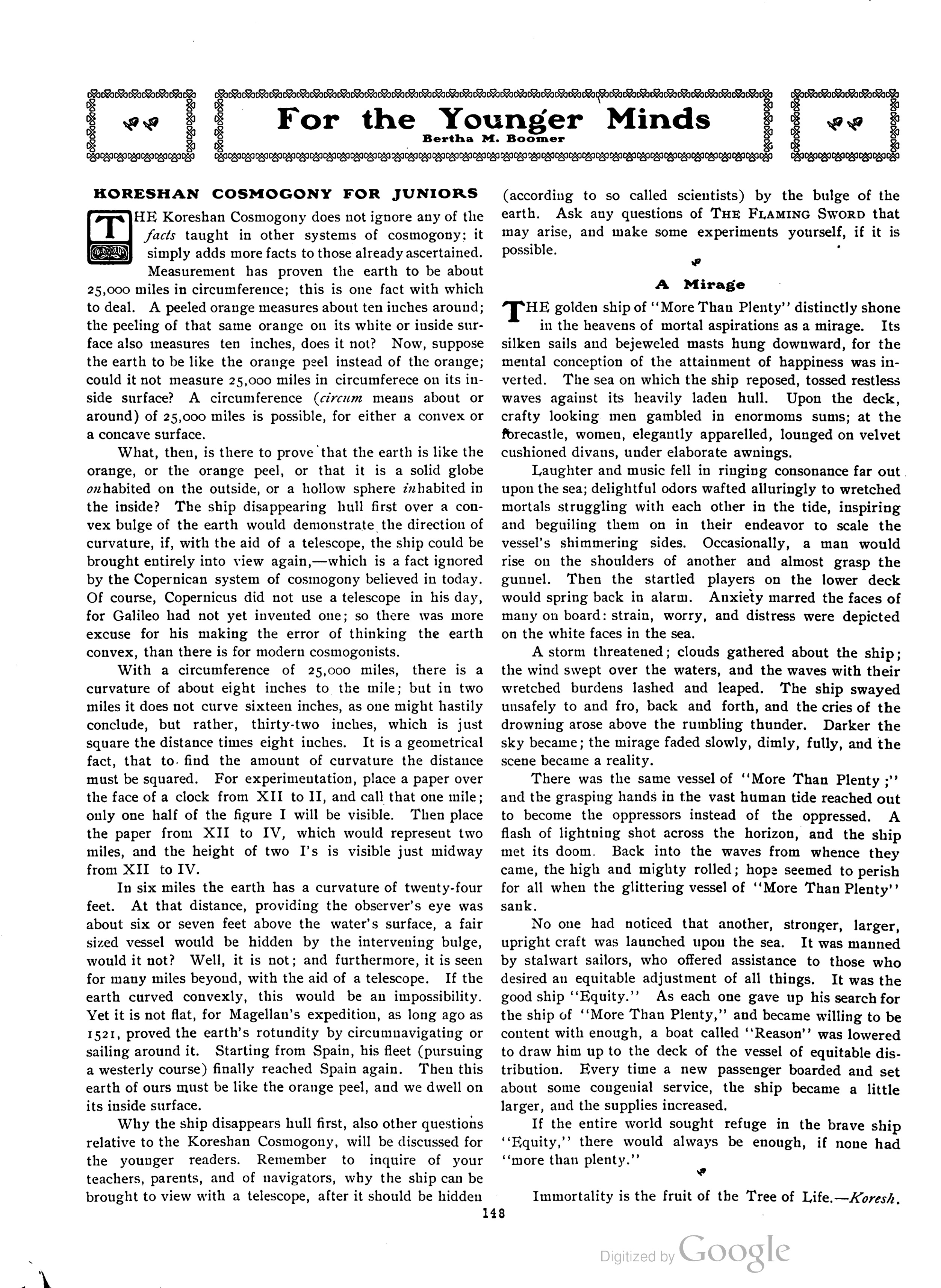 Scanned PDF p. 20 from The Flaming Sword, May 1910.