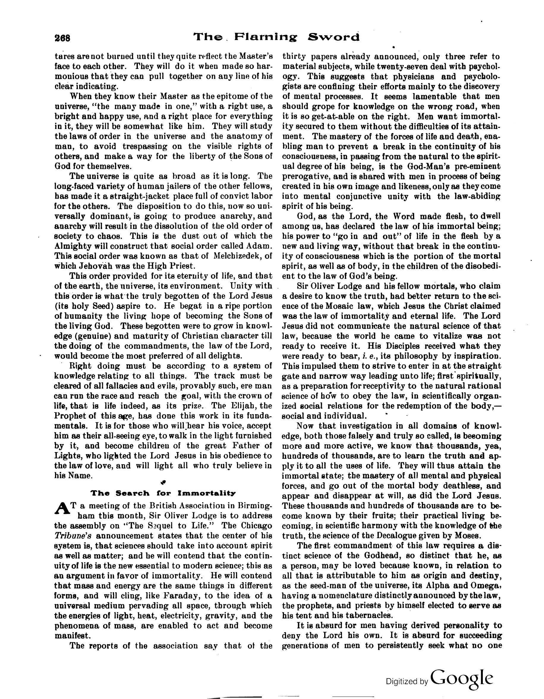 Scanned PDF p. 12 from The Flaming Sword, Sep 1913.