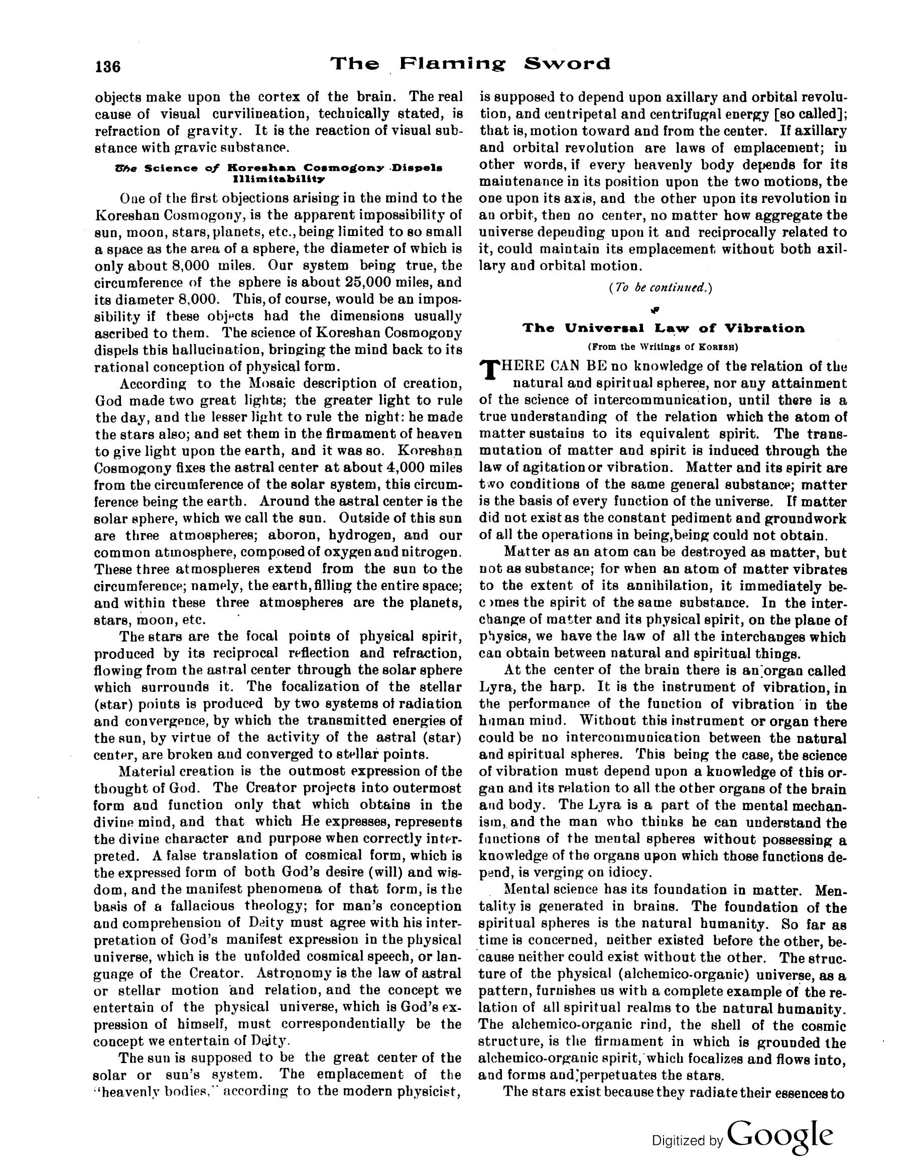 Scanned PDF p. 8 from The Flaming Sword, May 1913.