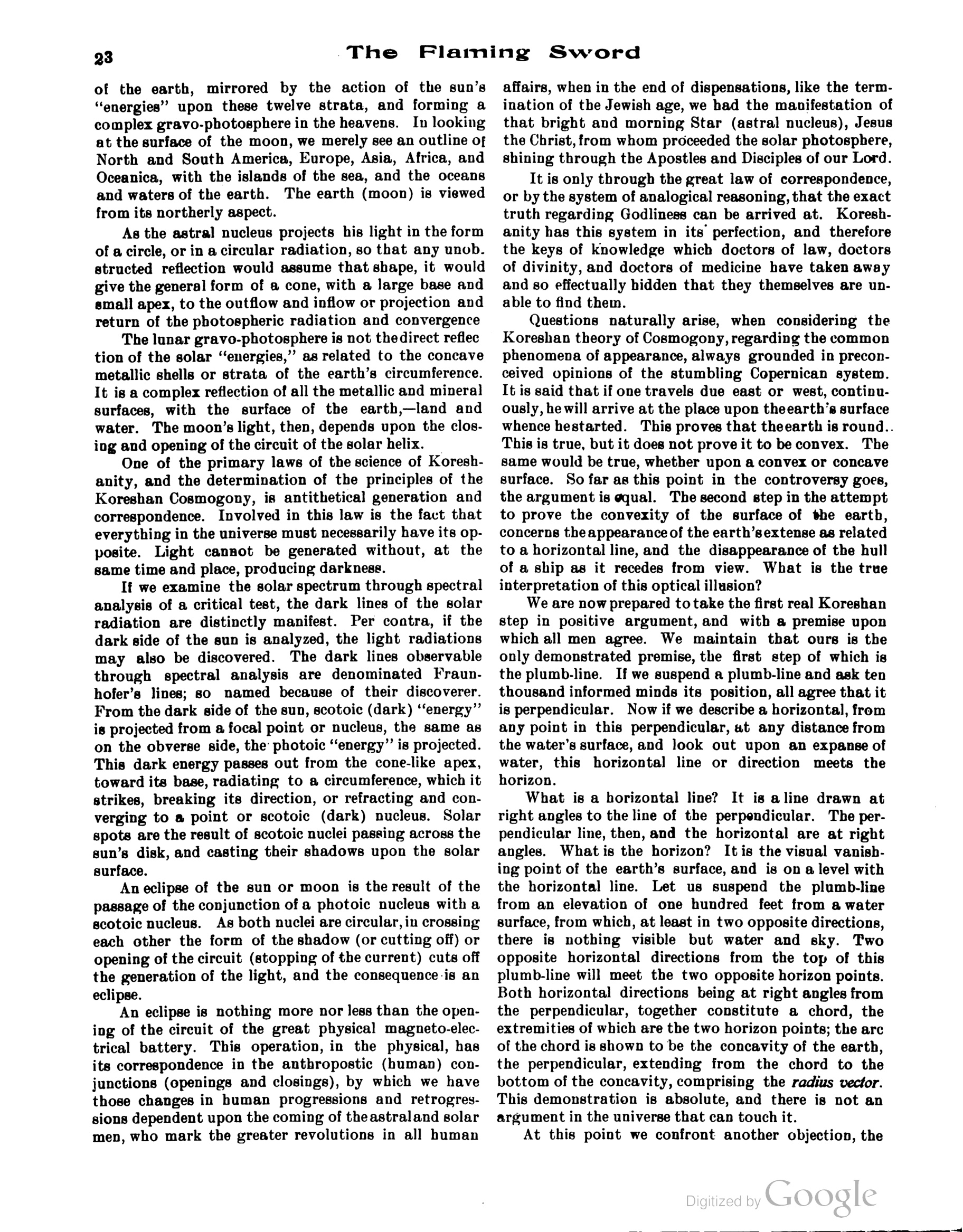 Scanned PDF p. 6 from The Flaming Sword, Aug 1913.