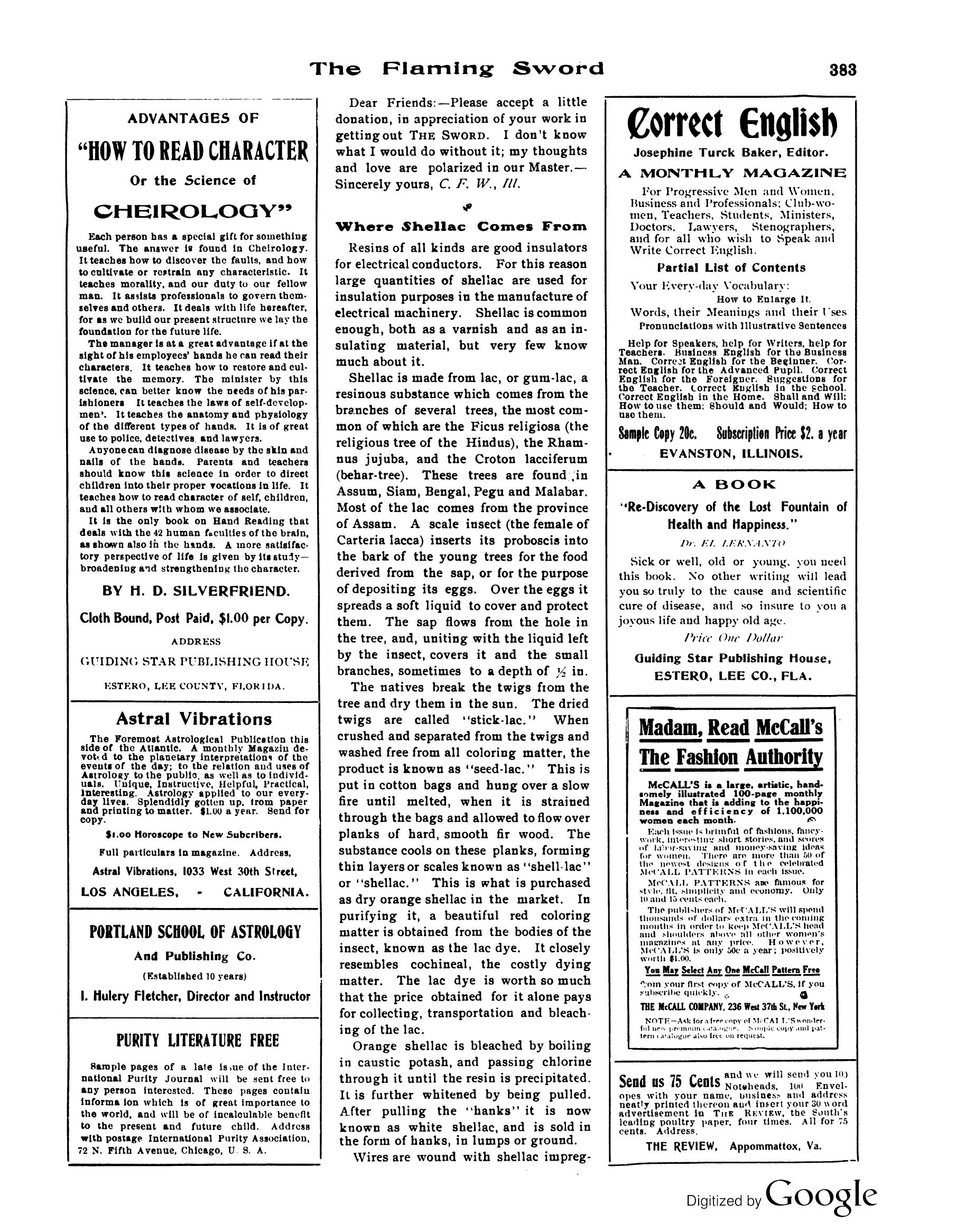 Scanned PDF p. 31 from The Flaming Sword, Dec 1913.