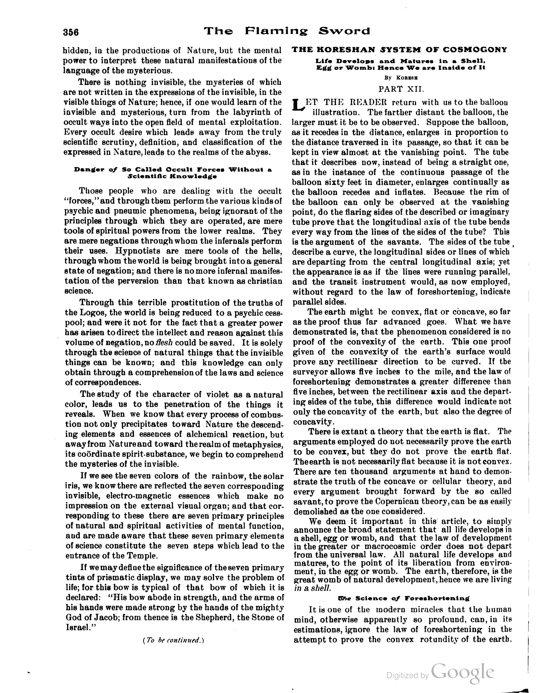 Scanned PDF p. 4 from The Flaming Sword, Dec 1913.