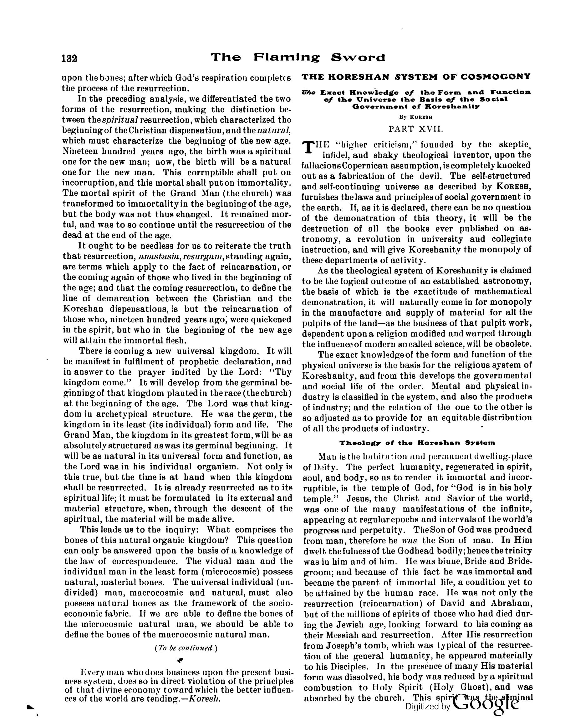 Scanned PDF p. 6 from The Flaming Sword, May 1914.