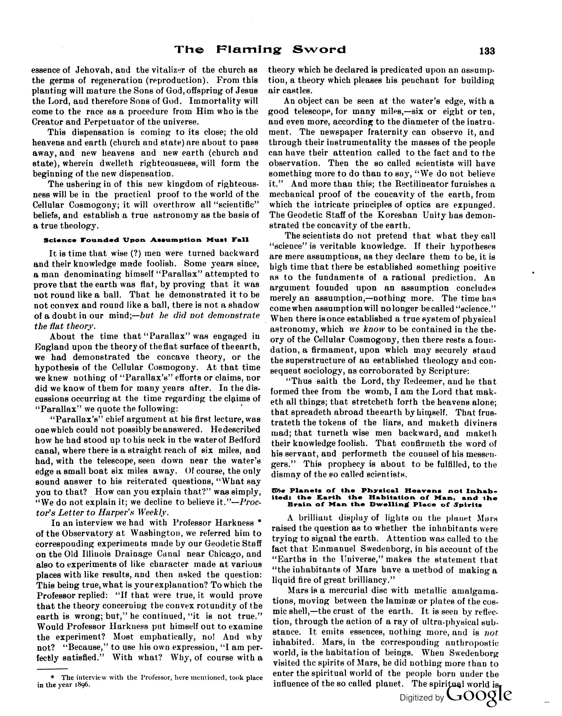 Scanned PDF p. 7 from The Flaming Sword, May 1914.