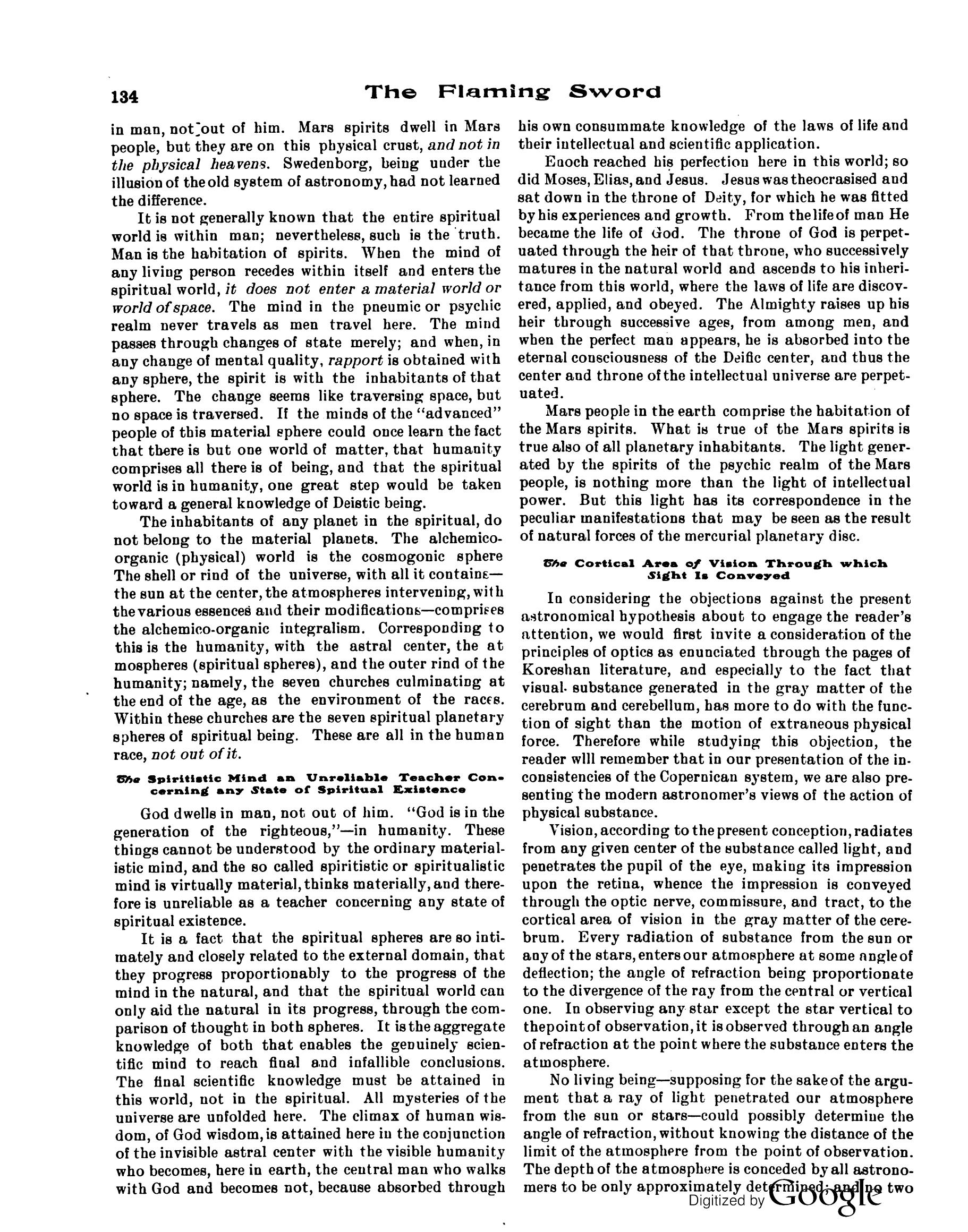 Scanned PDF p. 8 from The Flaming Sword, May 1914.