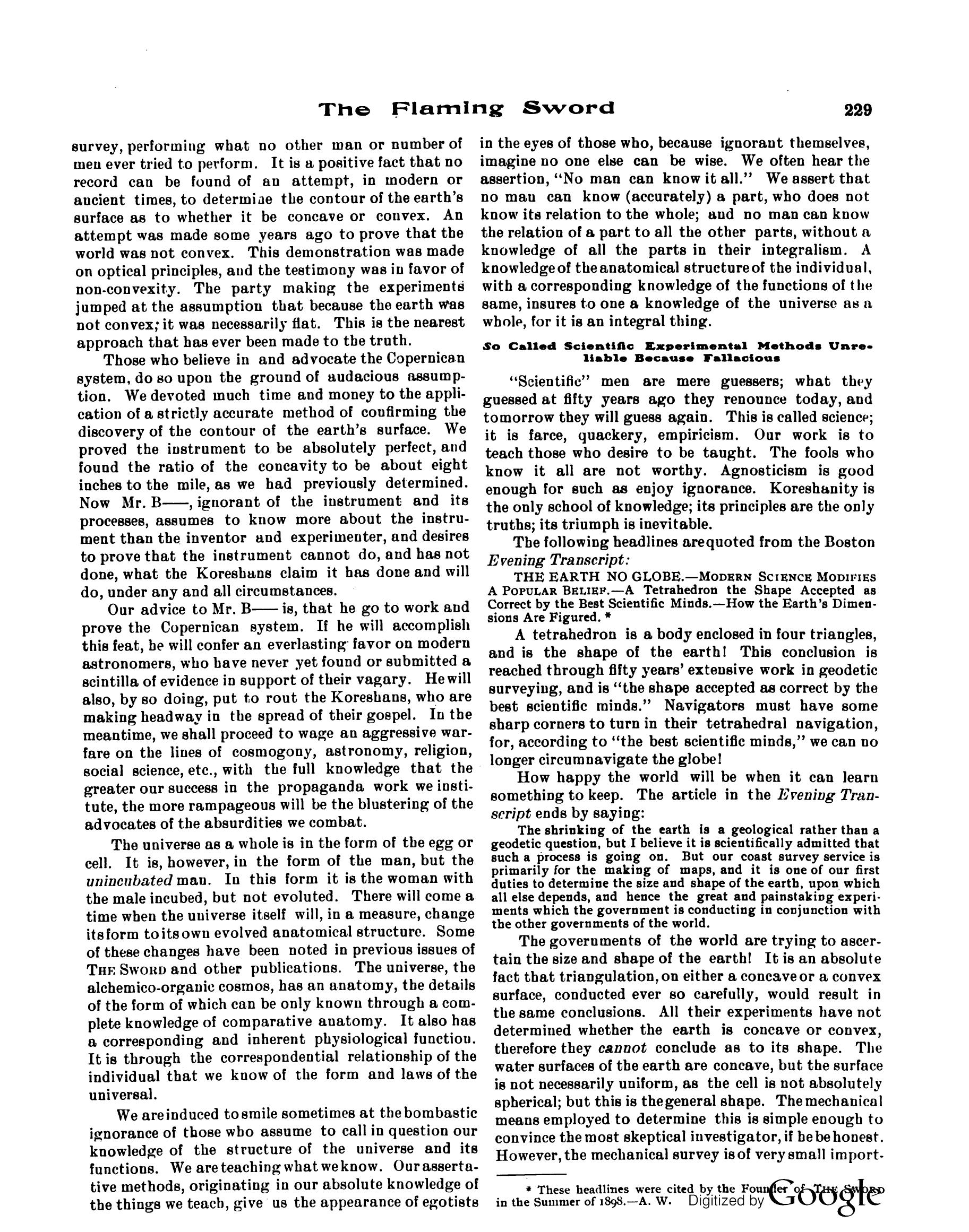 Scanned PDF p. 7 from The Flaming Sword, Aug 1914.