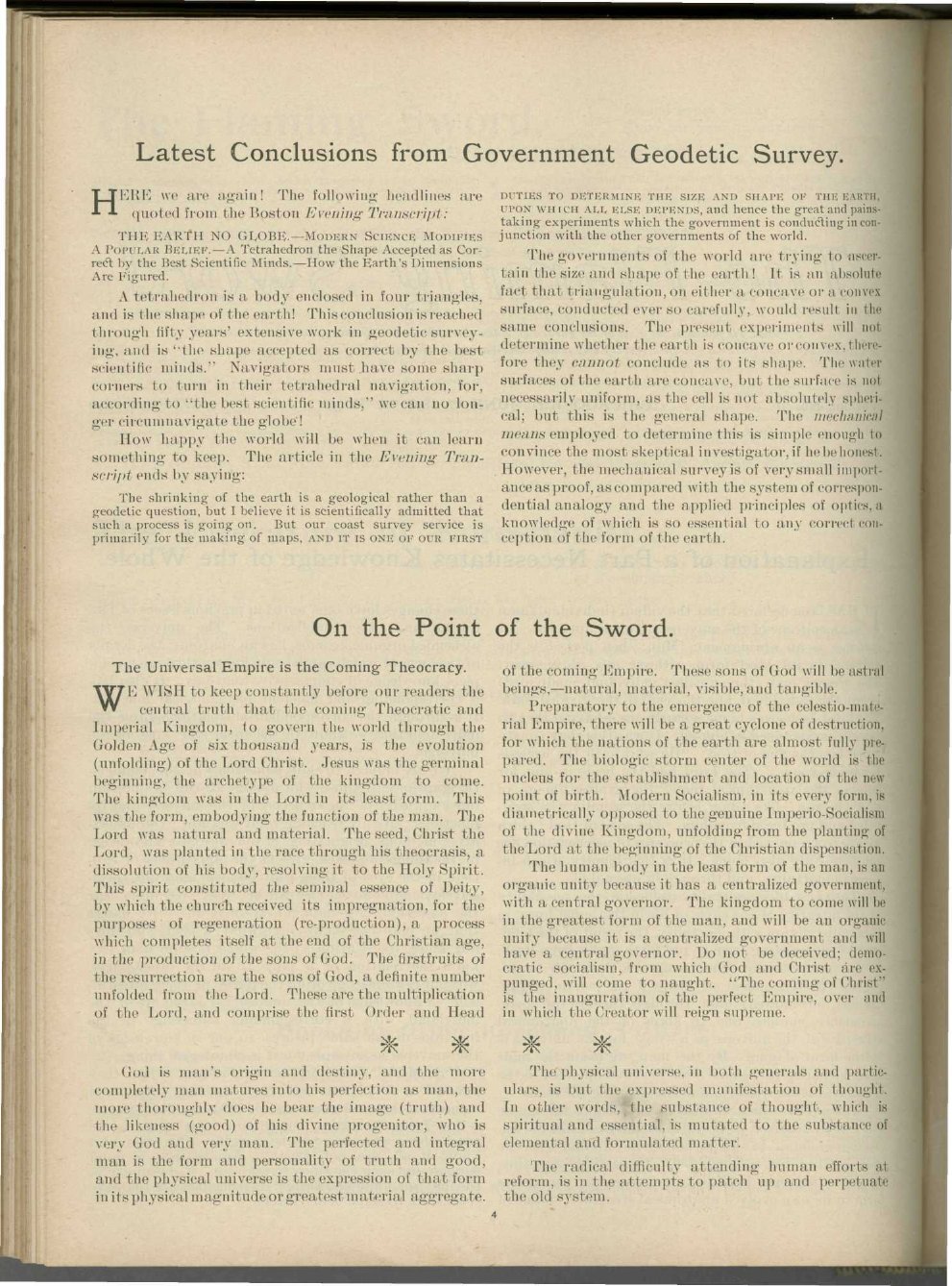 Scanned PDF p. 4 from The Flaming Sword, Jun 1898.
