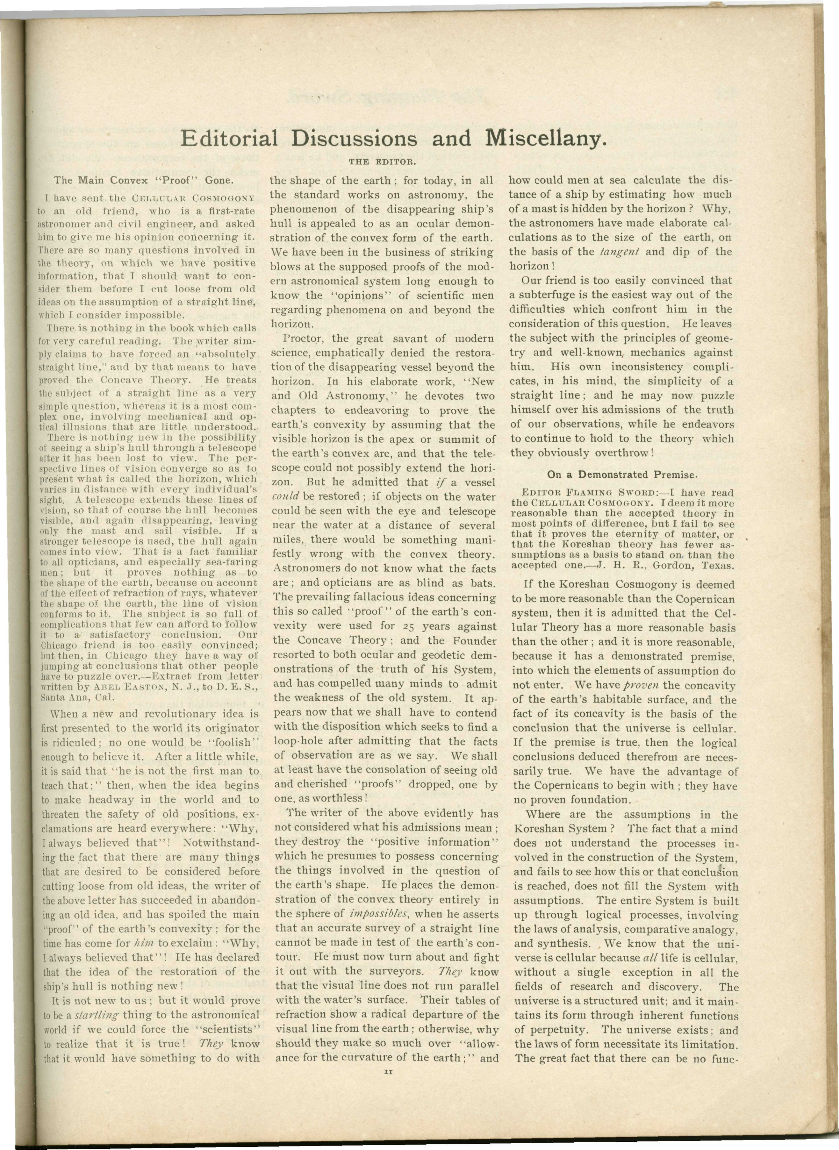 Scanned PDF p. 11 from The Flaming Sword, 9 Mar 1900.