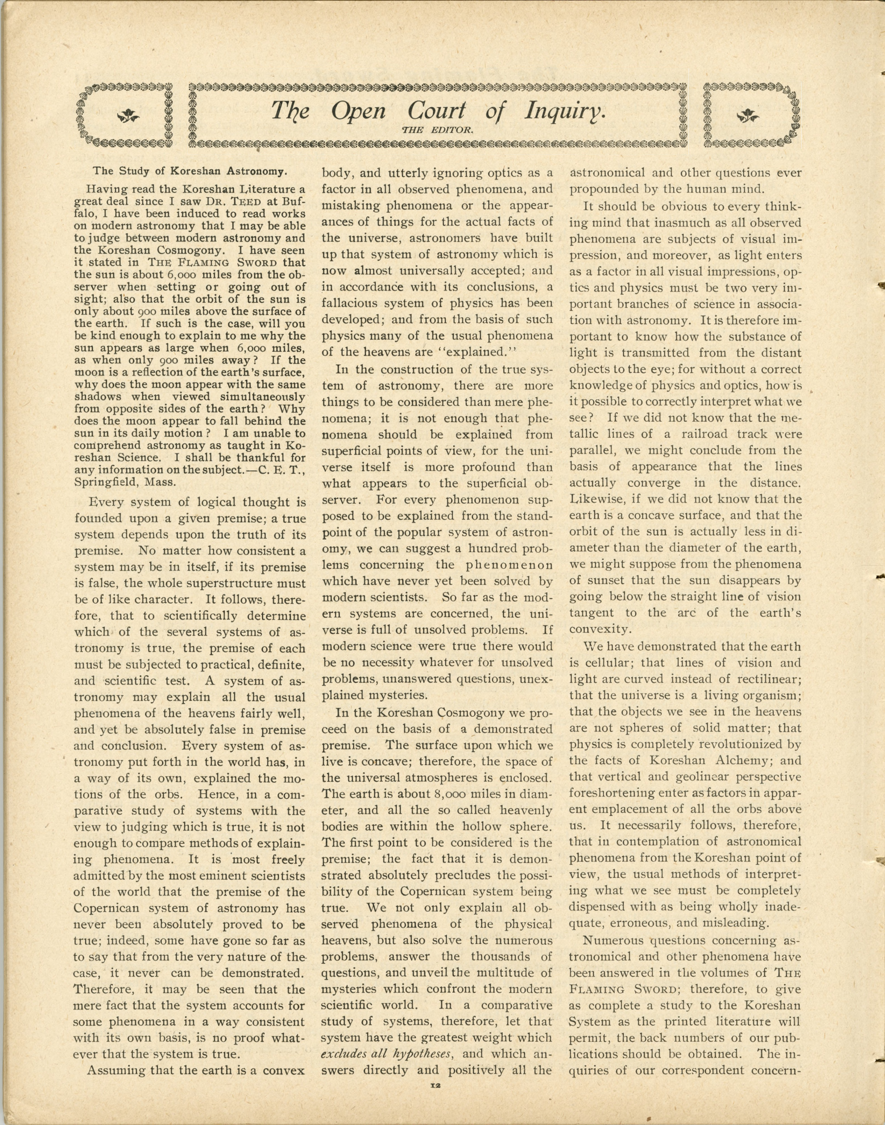 Scanned PDF p. 10 from The Flaming Sword, 4 Sep 1903.