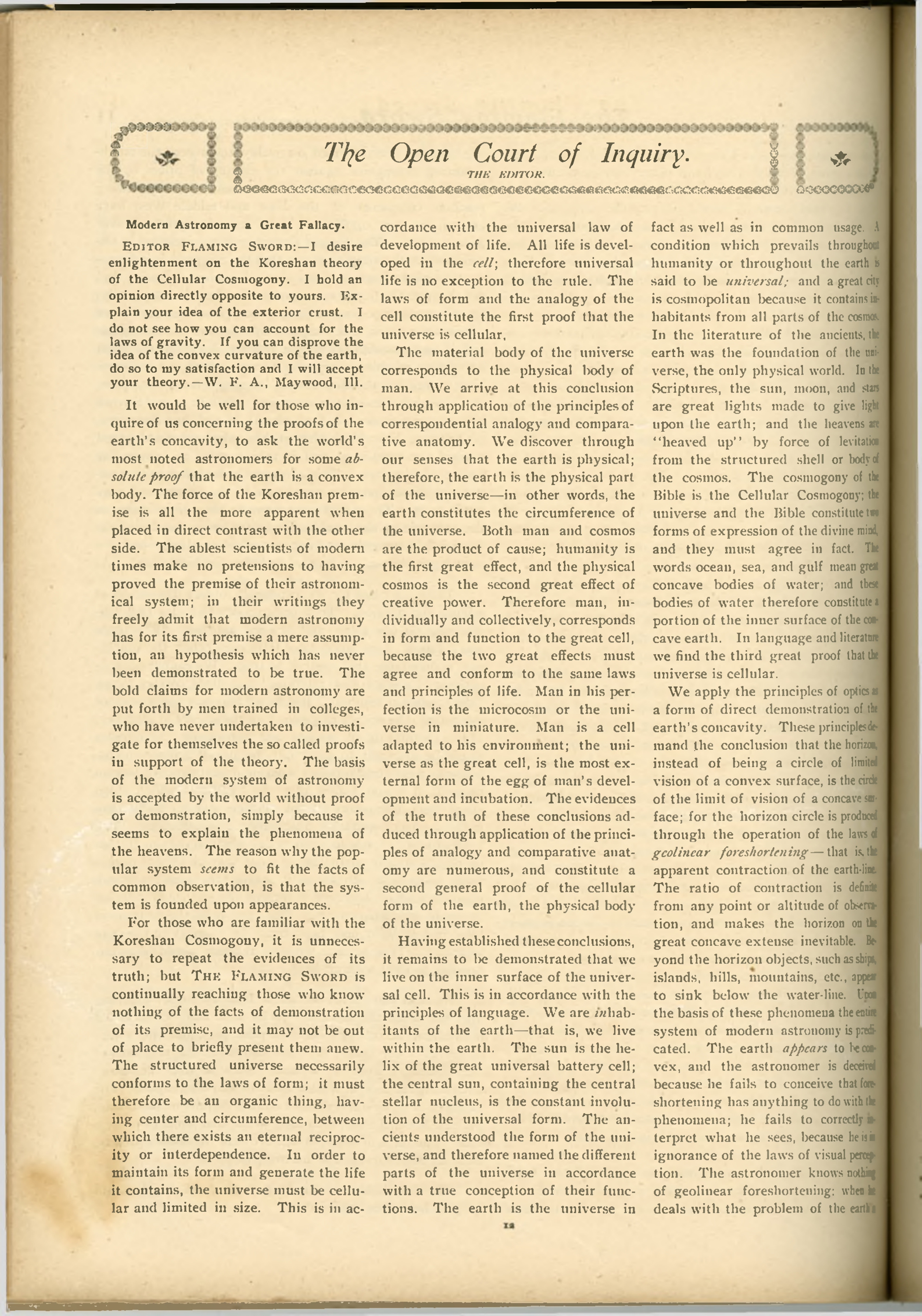 Scanned PDF p. 12 from The Flaming Sword, 26 Sep 1902.
