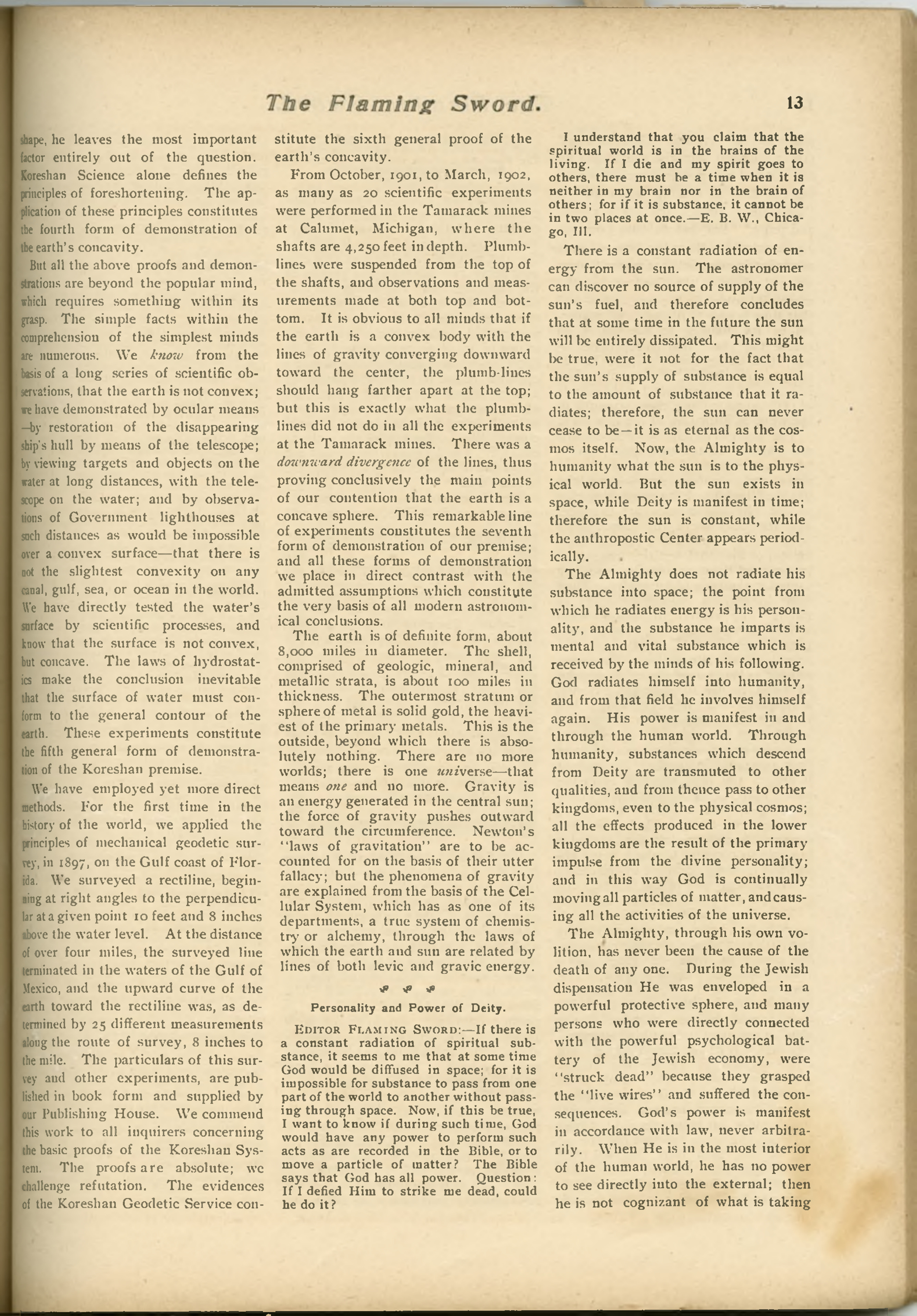 Scanned PDF p. 13 from The Flaming Sword, 26 Sep 1902.
