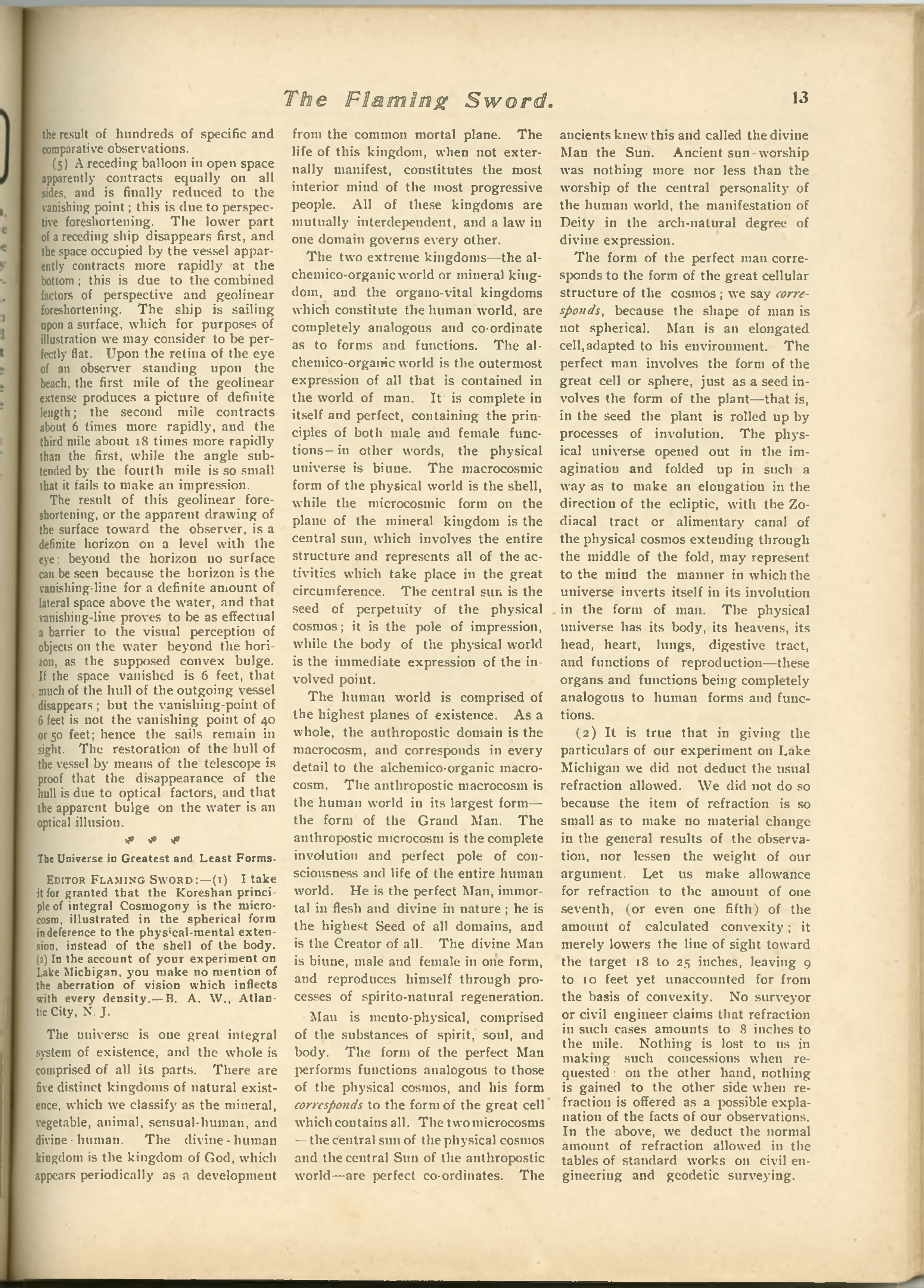 Scanned PDF p. 13 from The Flaming Sword, 24 Jan. 1902.