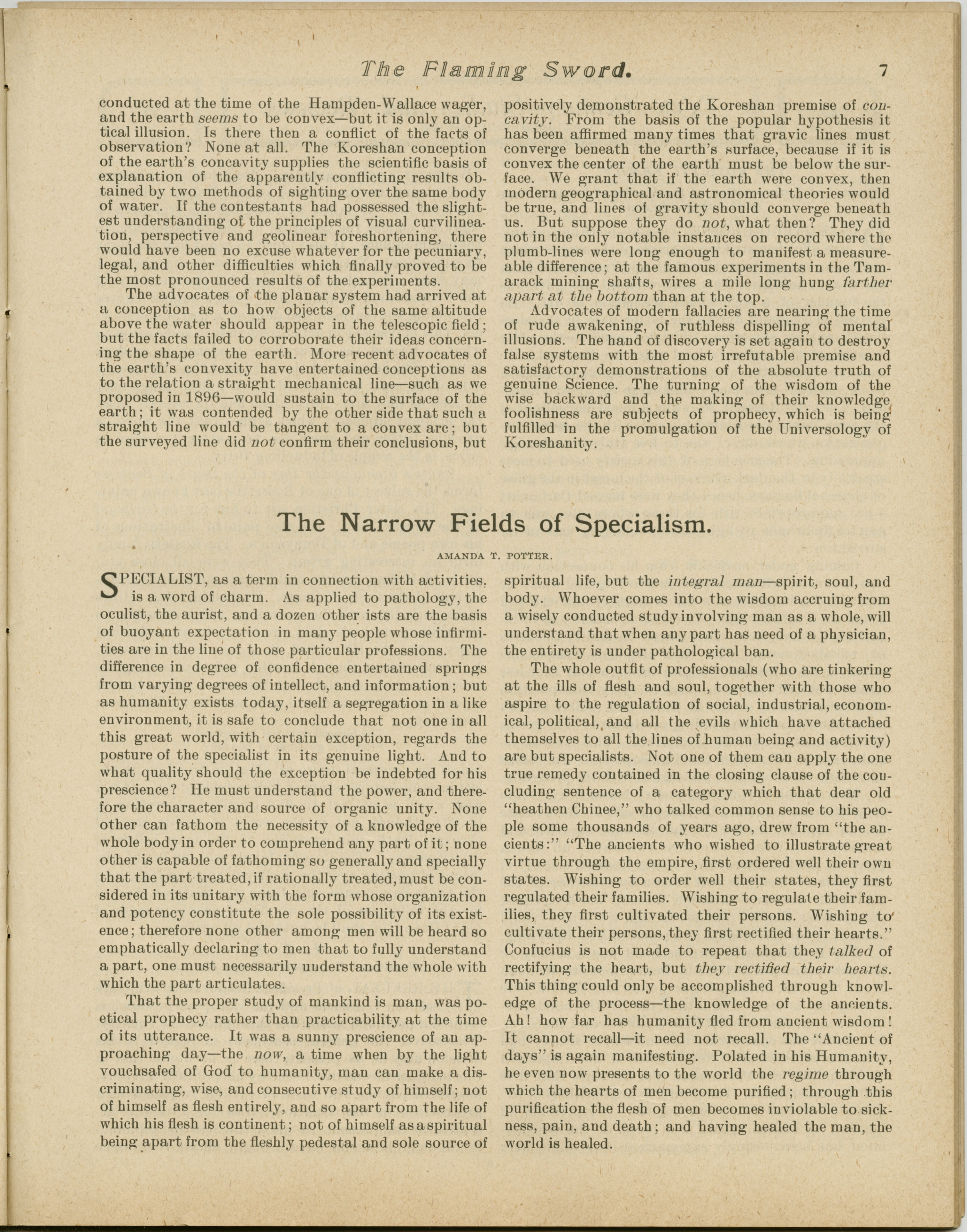 Scanned PDF p. 5 from The Flaming Sword, Jan 9, 1903.
