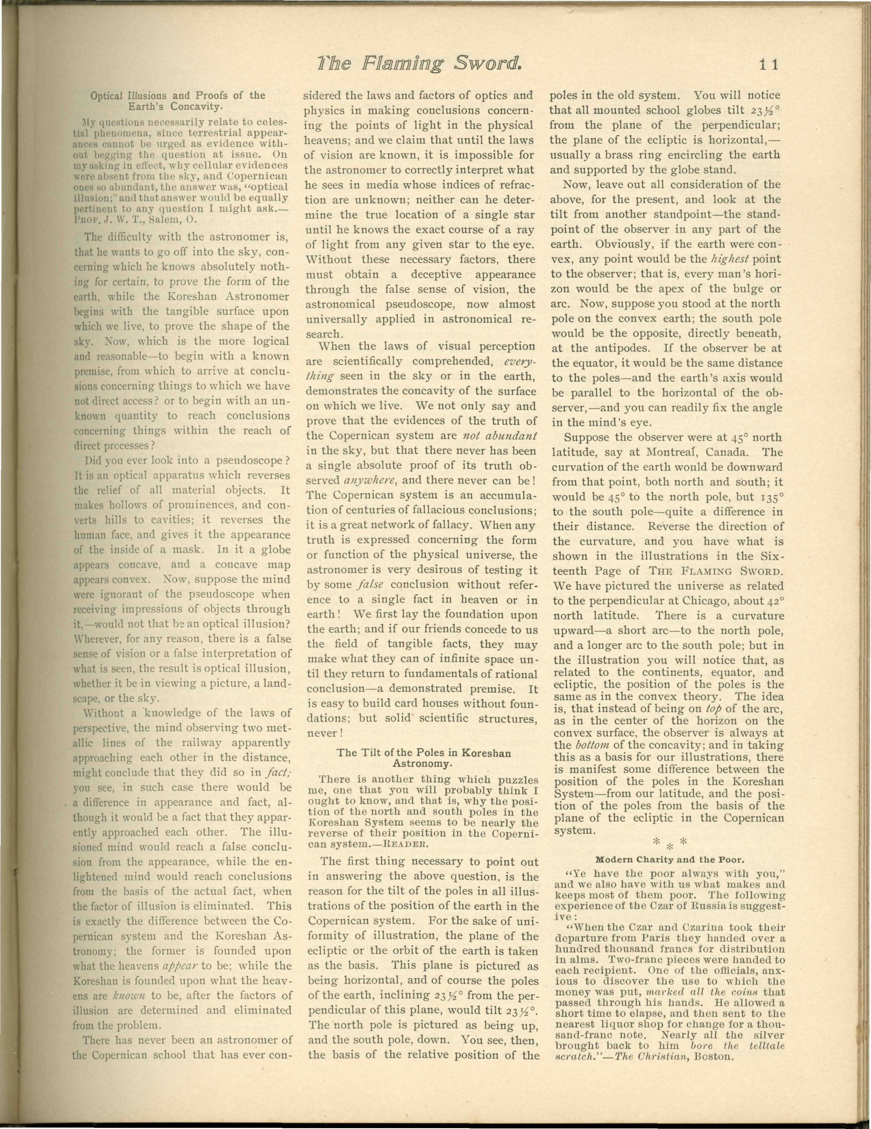Scanned PDF p. 11 from The Flaming Sword, 23 Jun 1899.