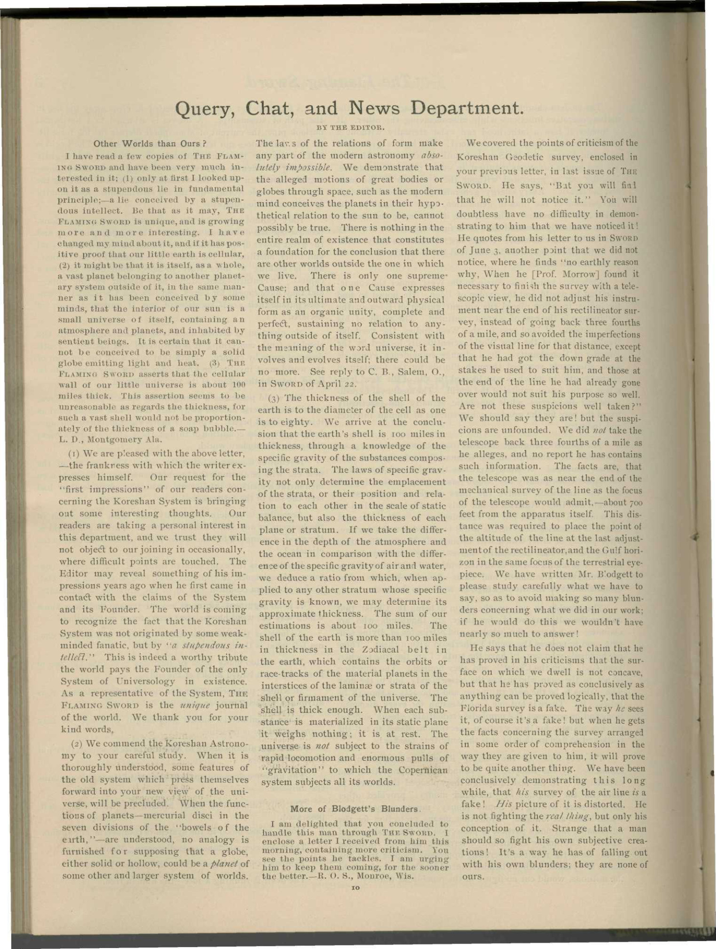 Scanned PDF p. 10 from The Flaming Sword, Oct 1898.
