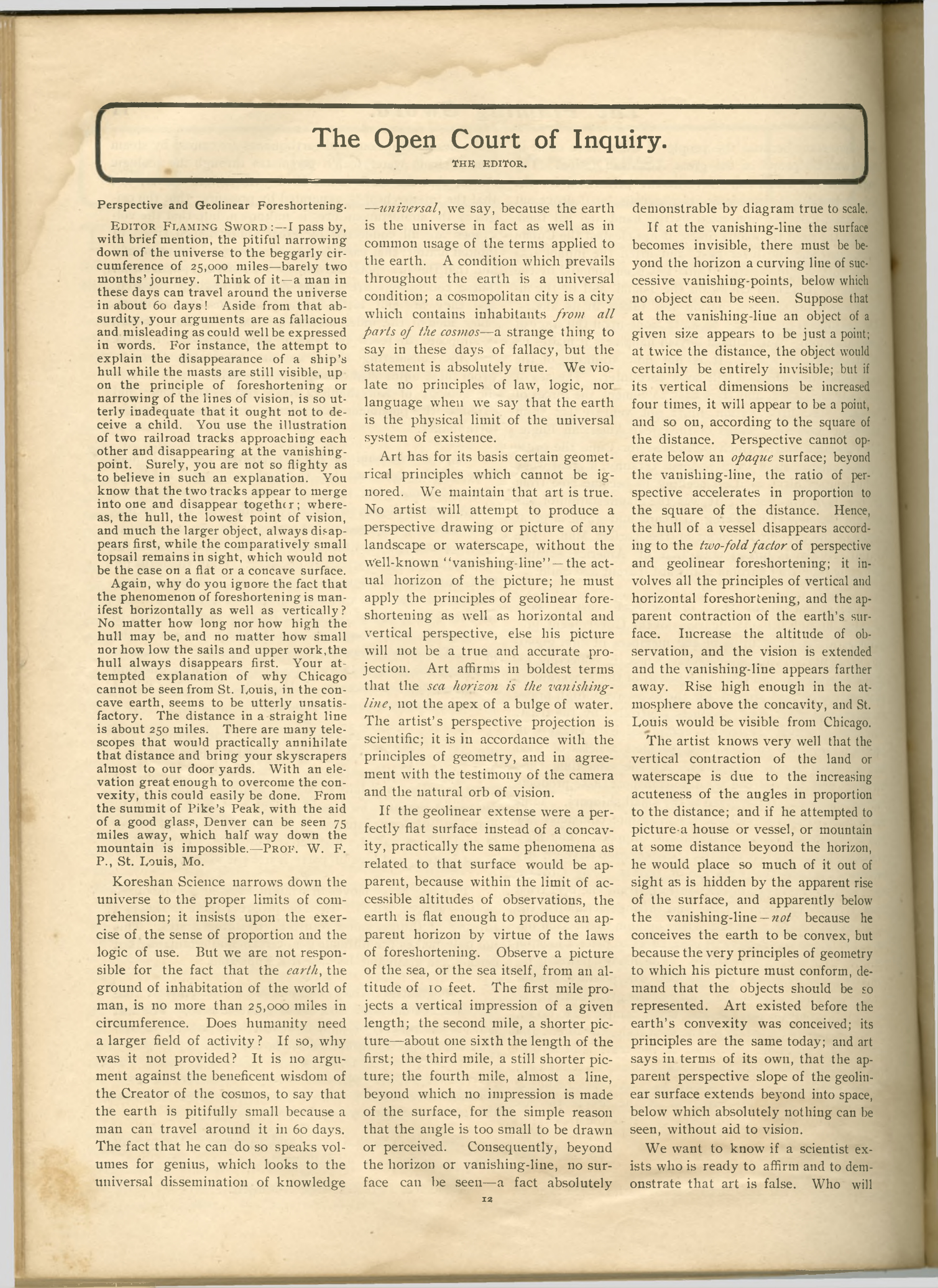Scanned PDF p. 12 from The Flaming Sword, May 16, 1902.