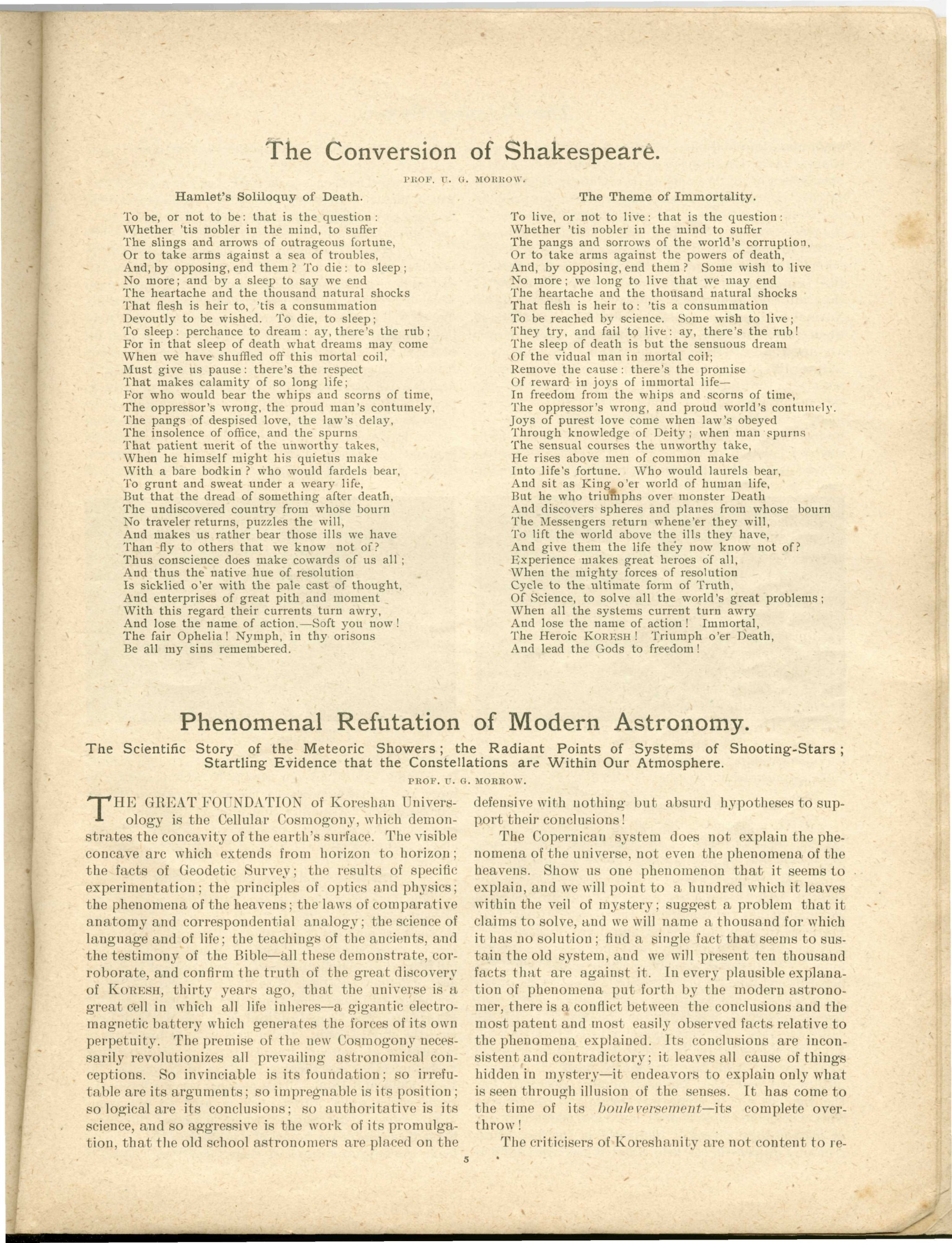 Scanned PDF p. 5 from The Flaming Sword, Nov 1900.