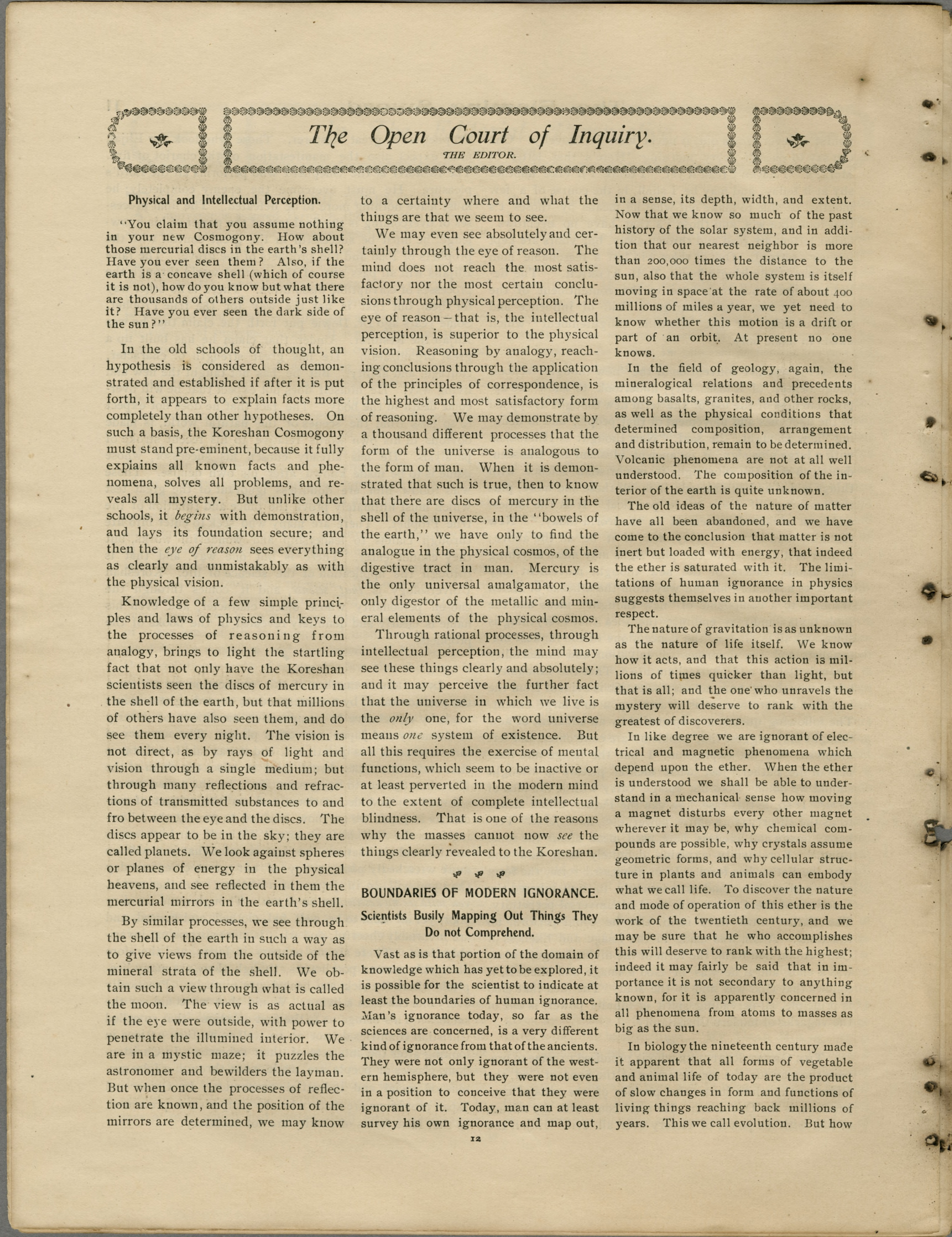 Scanned PDF p. 12 from The Flaming Sword, Oct 31, 1905.