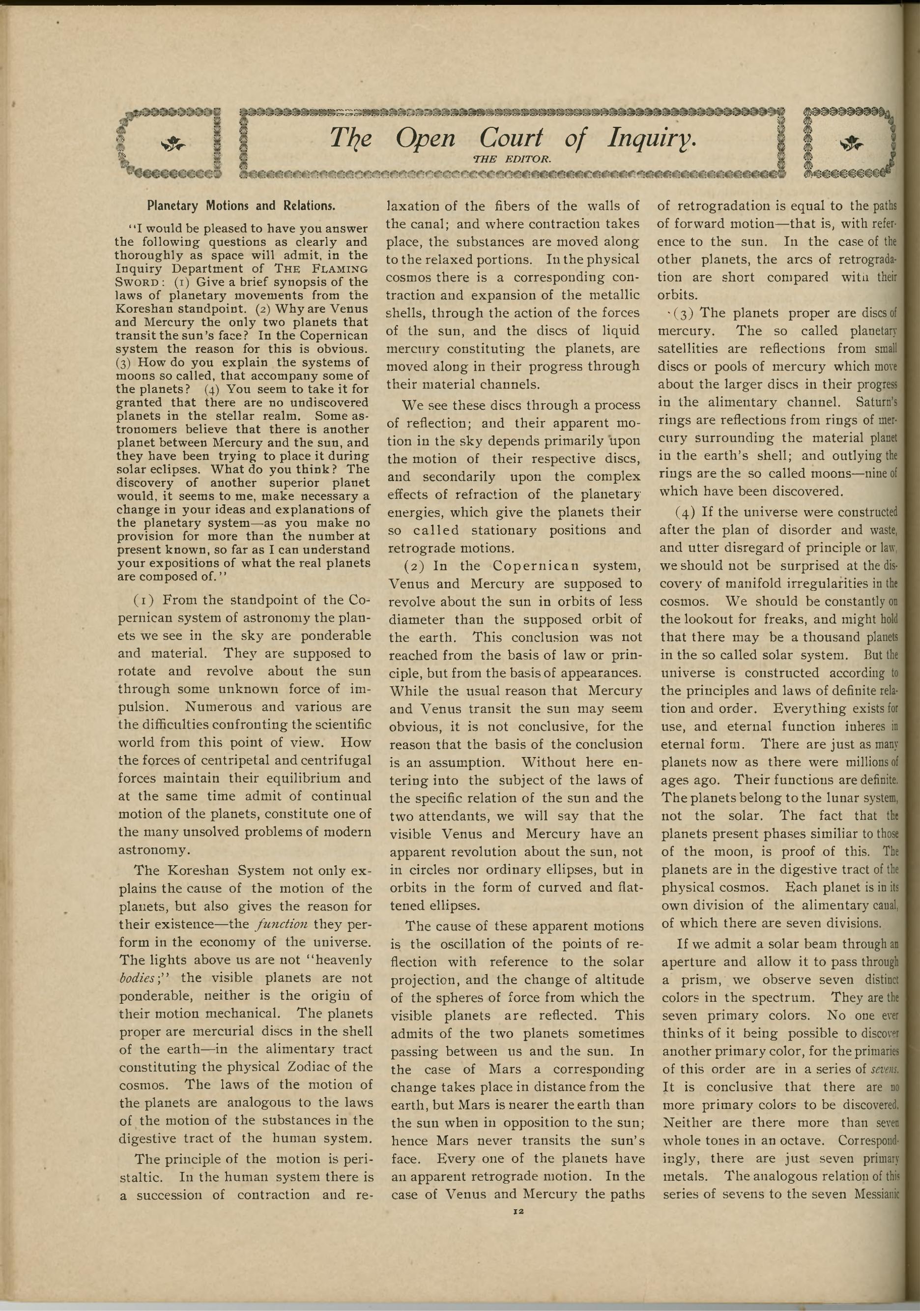 Scanned PDF p. 12 from The Flaming Sword, Mar 7, 1905.