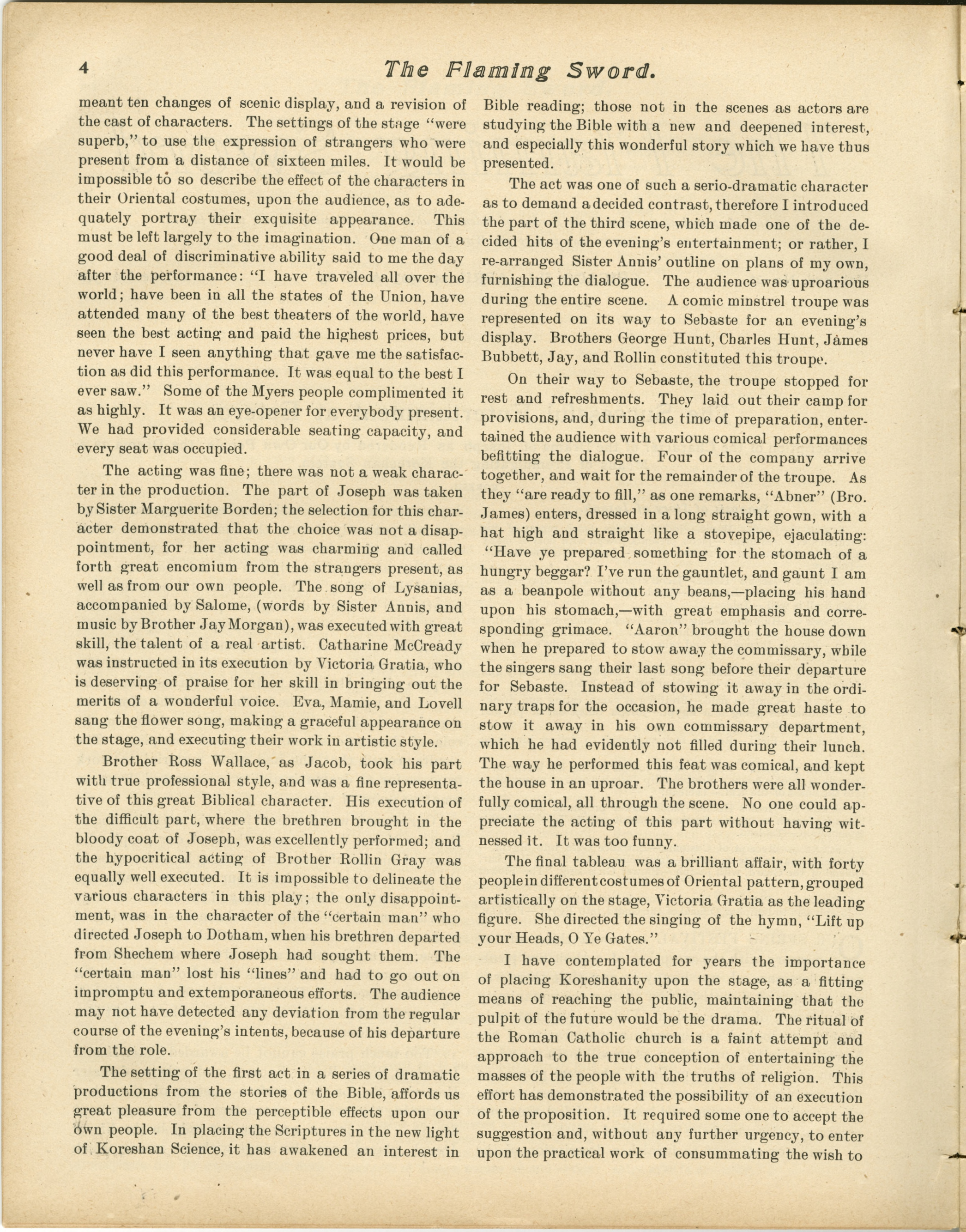 Scanned PDF p. 2 from The Flaming Sword, 24 Apr 1903.